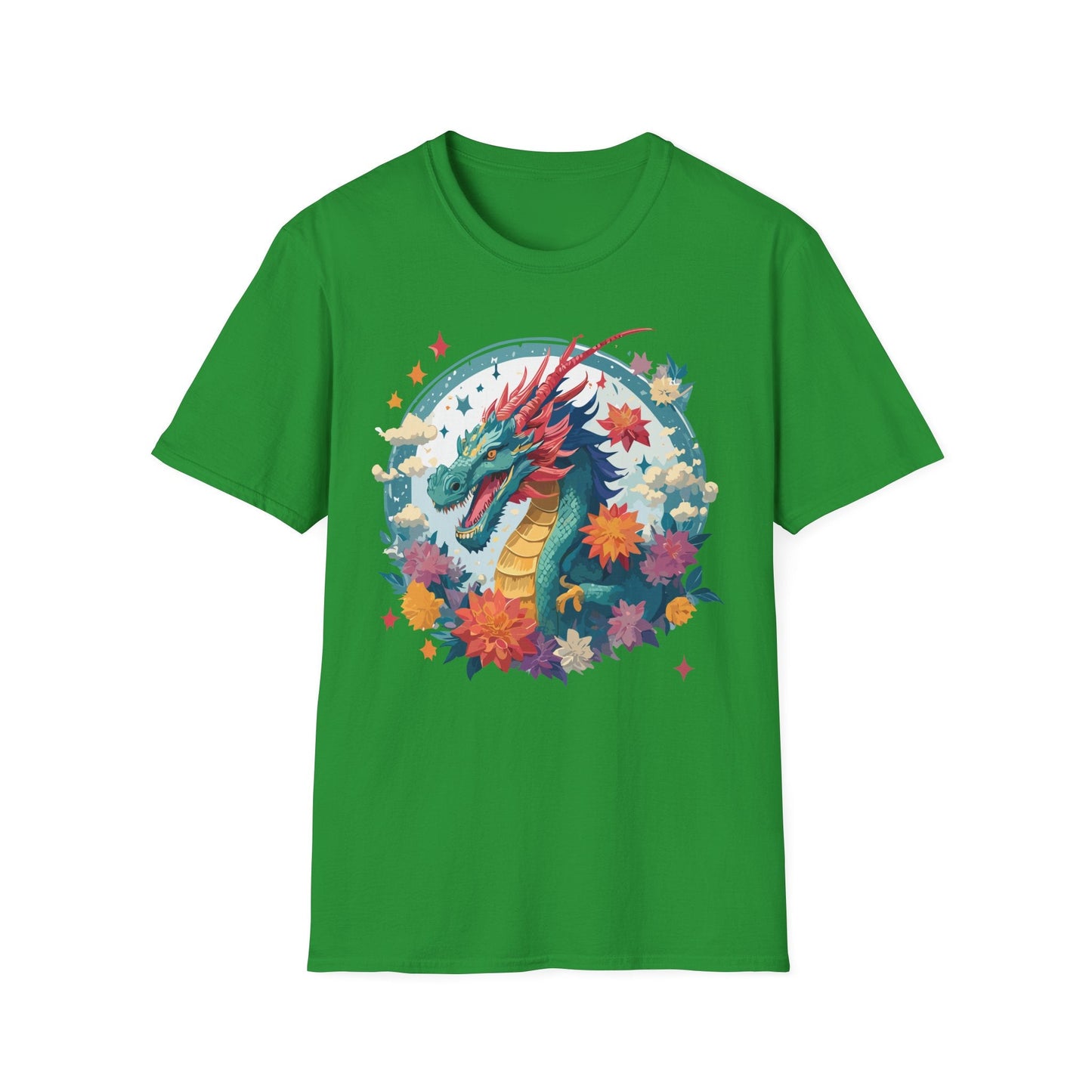 Dragon Graphic Unisex 100 Cotton Tee with Animal Artwork Design 3