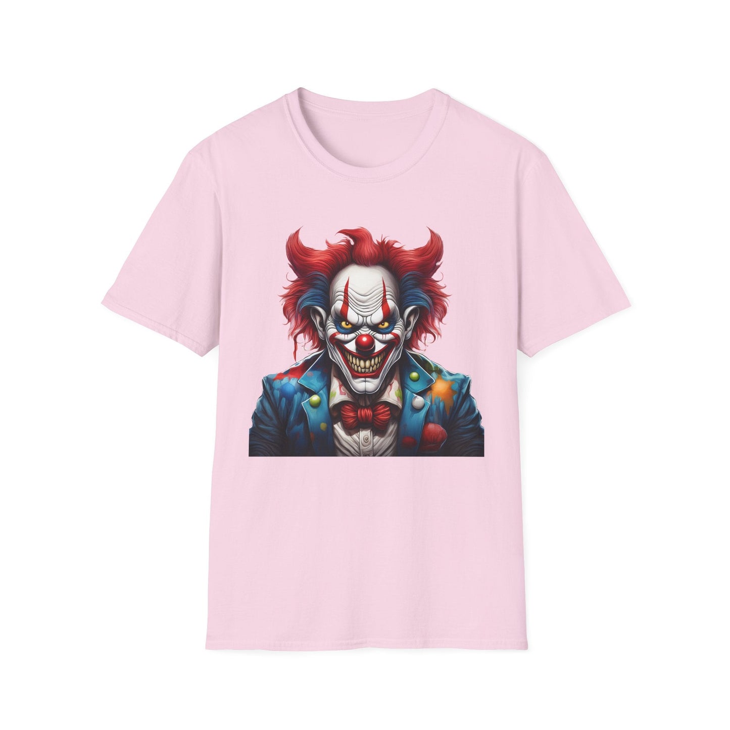 Unisex Clown Shirt With Funny Man Circus Print Tee Gildan Softstyle 64000 Classic Comfort Wear