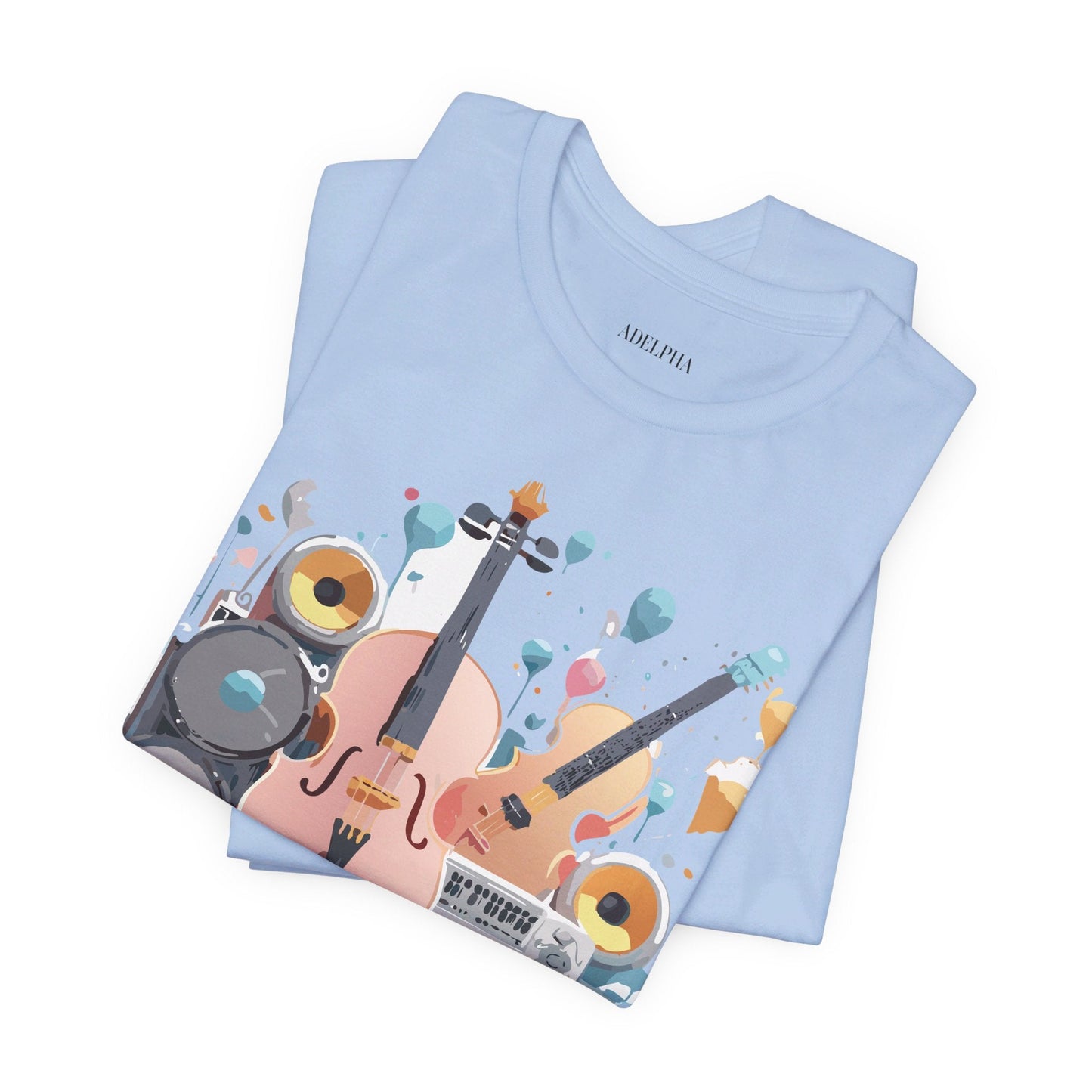 Adelpha Vintage Inspired Music Graphic T Shirt Unisex Jersey Short Sleeve Tee Artwork