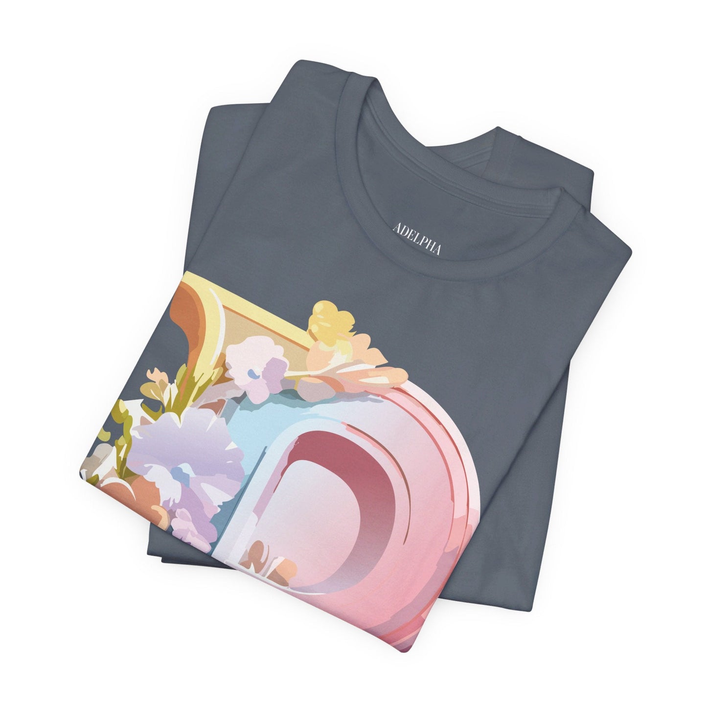 Letter P Shirt Graphic Tee Unisex Jersey Short Sleeve Adelpha Vintage Inspired Artwork