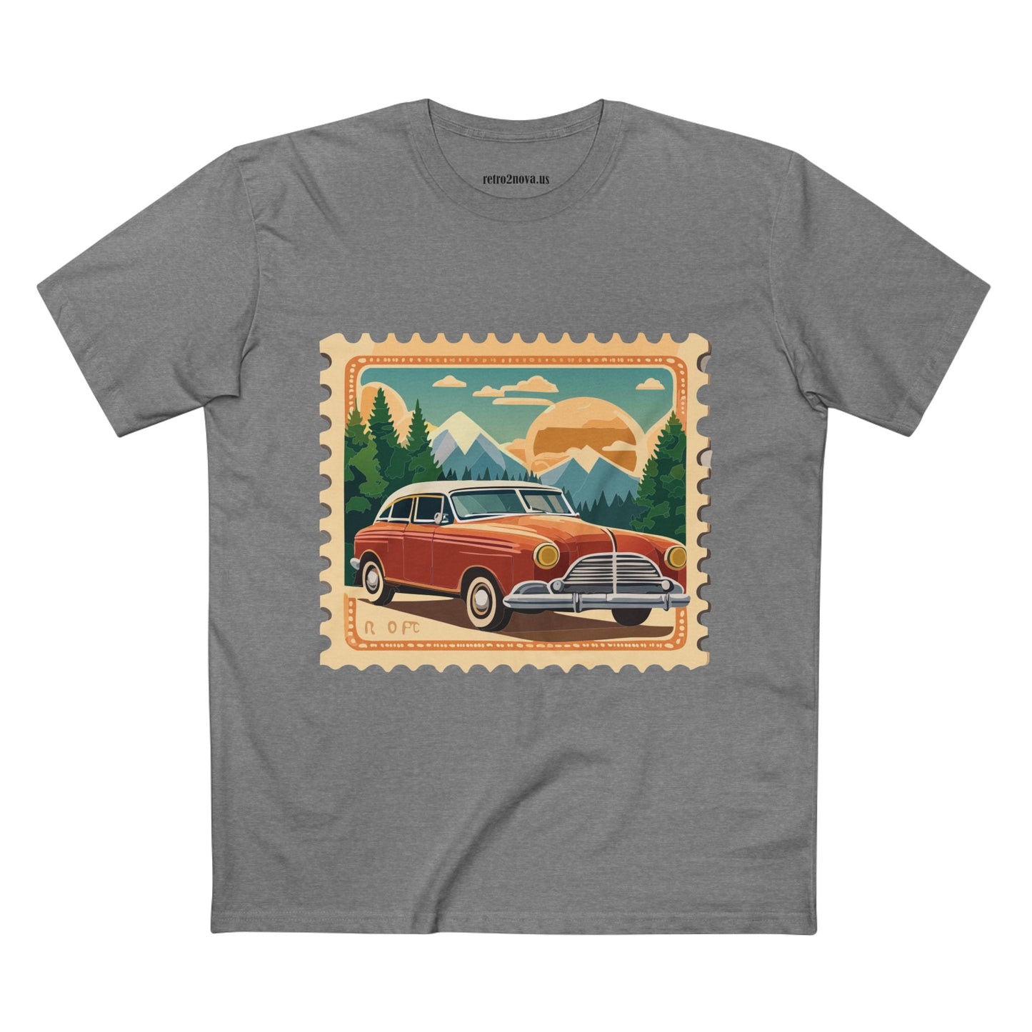 Postage Stamp Shirt Unisex Tee PS 28 Premium Cotton Original Art Design From Retro2Nova Collection