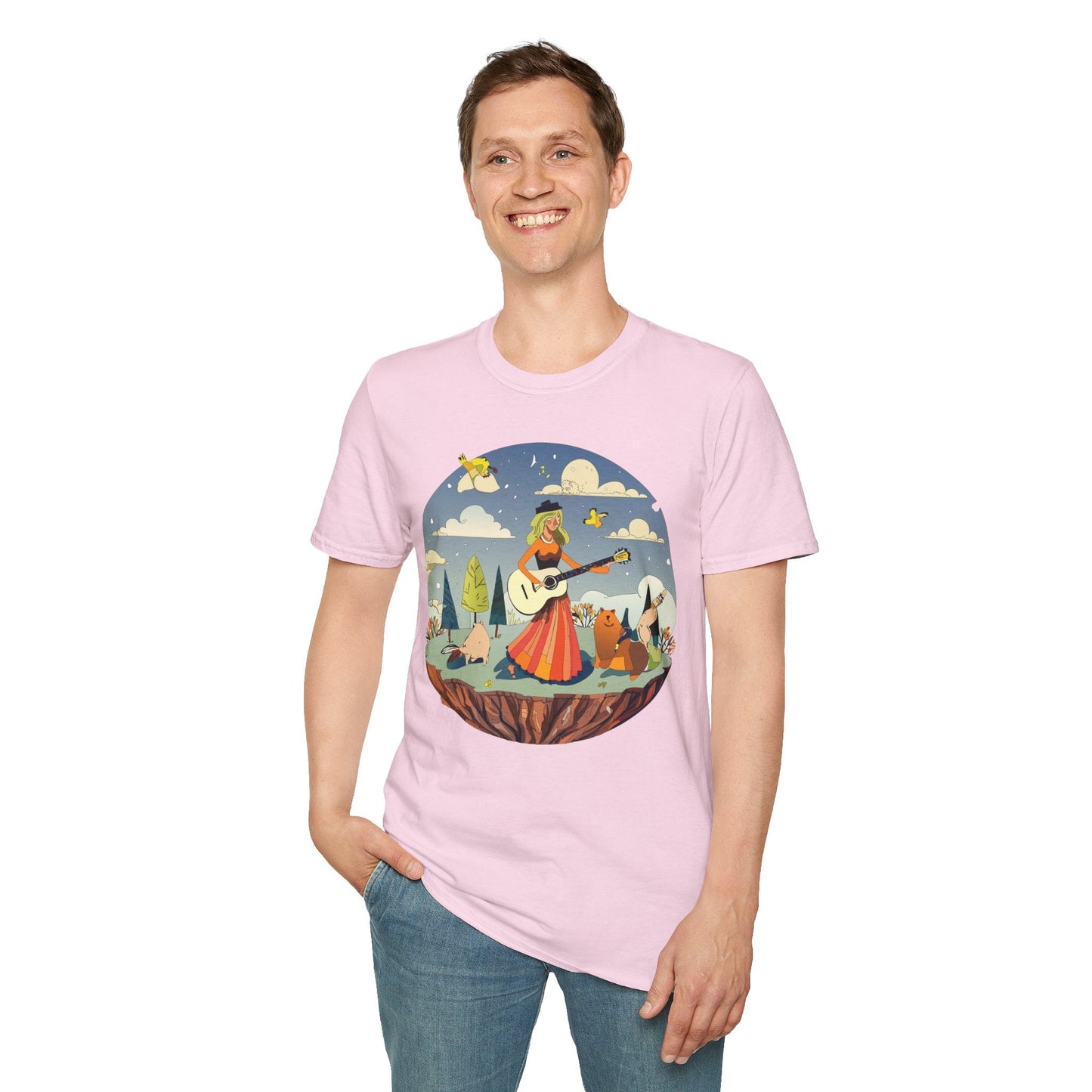 Womens Graphic T Shirt Art Design Tee Unisex SoftStyle Gildan 64000 100 Percent Cotton