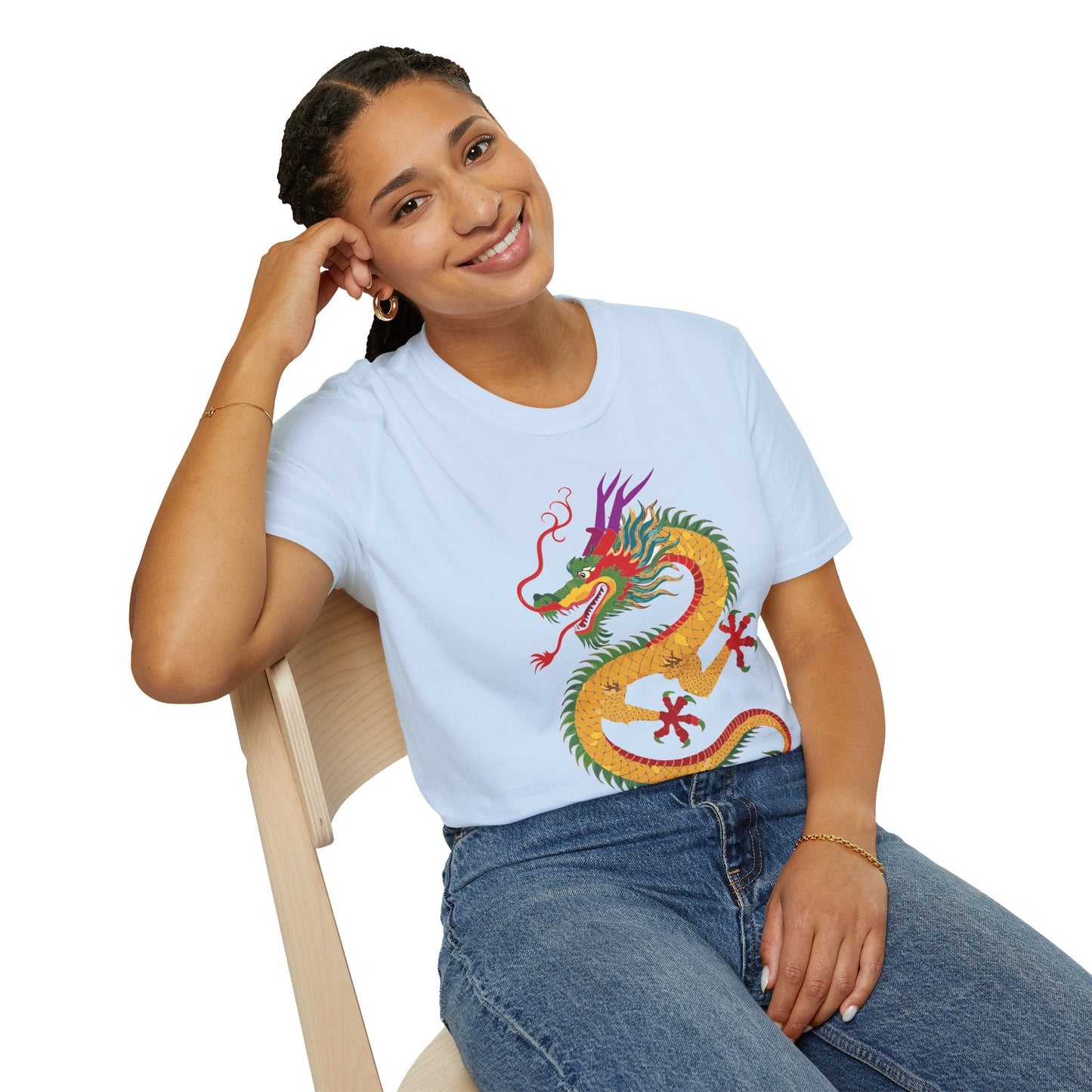 Dragon T Shirt Unisex Dragon Shirt Animal Design Softstyle Ring Spun Cotton Tee Comfort