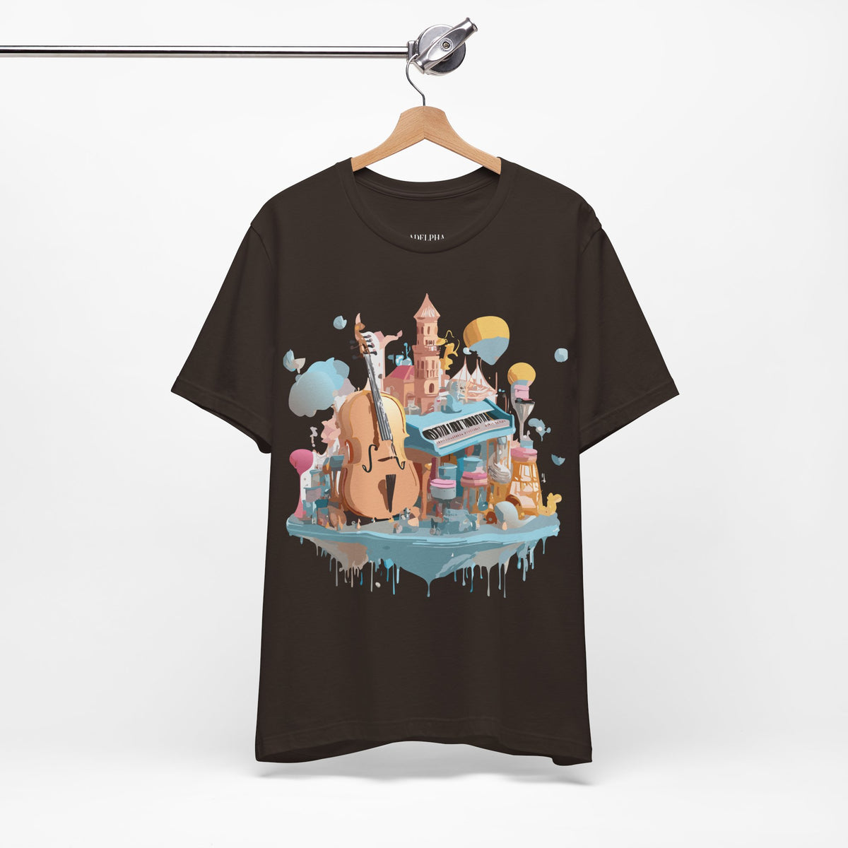 Music Graphic Unisex Cotton Bella+Canvas Tee with Art Design m109