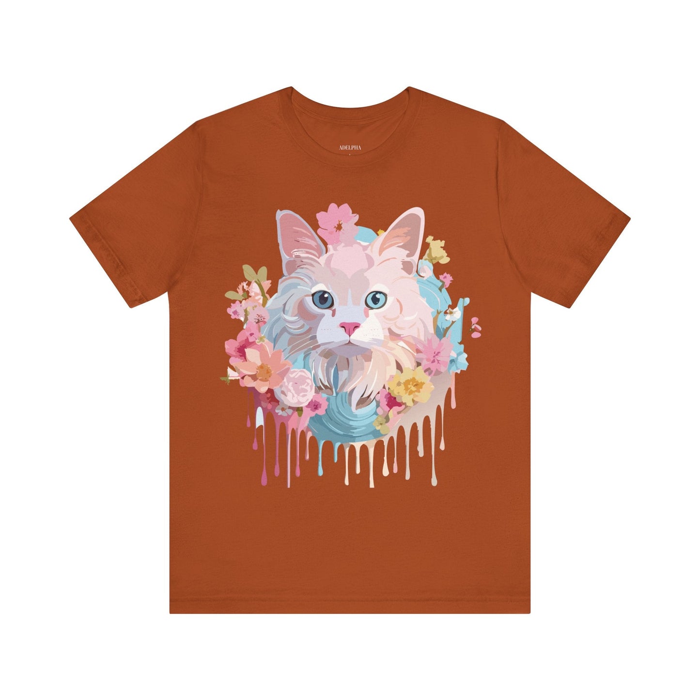 Cat Graphic Tee Unisex Shirt With Cat Art By Adelpha Vintage Inspired