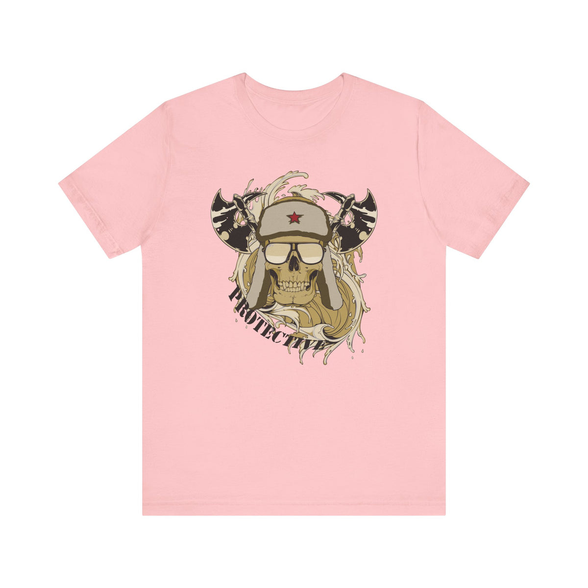Viking Skull Graphic with Horned Helmet T-Shirt Captain Design Unisex Cotton Tee Art-41