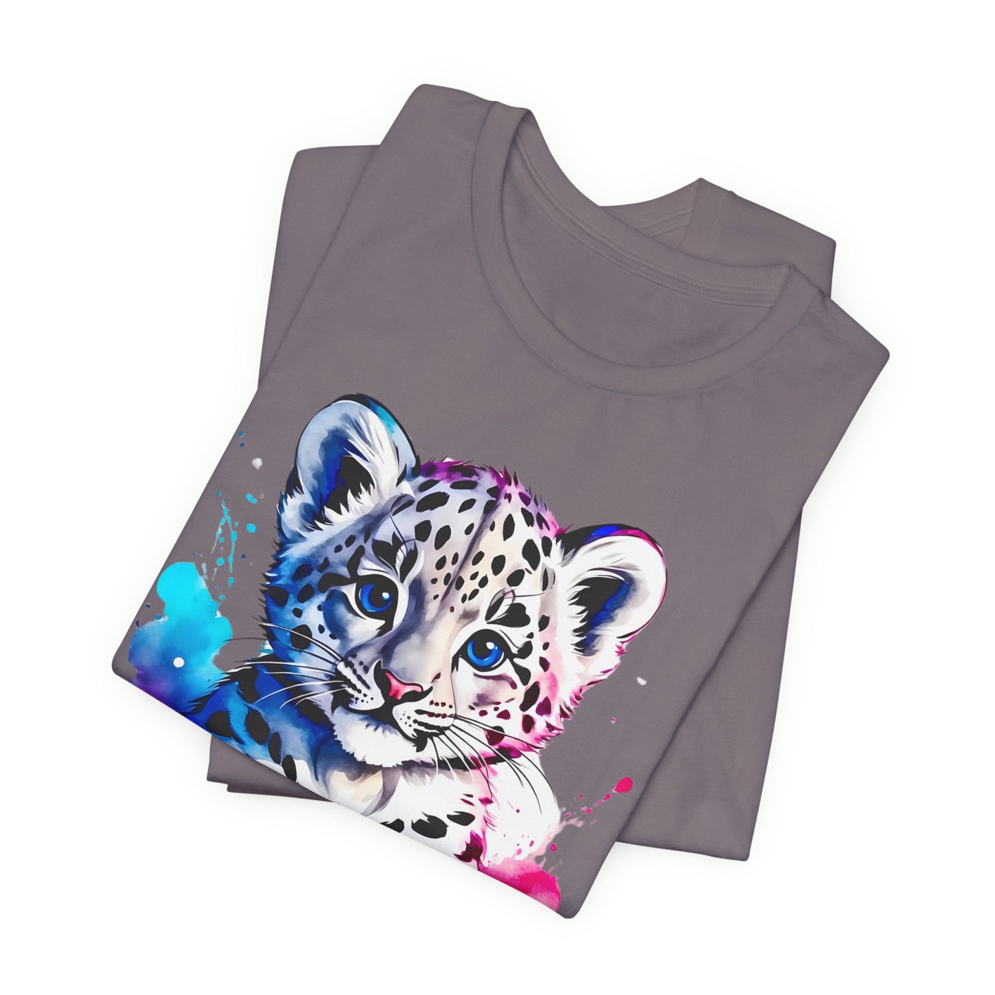 Baby Leopard Shirt, Cute Leopard Tee Shirt, Animal T-Shirt, Gepard Top, Animal Tees, Art Design T-Shirt, Graphic Tee