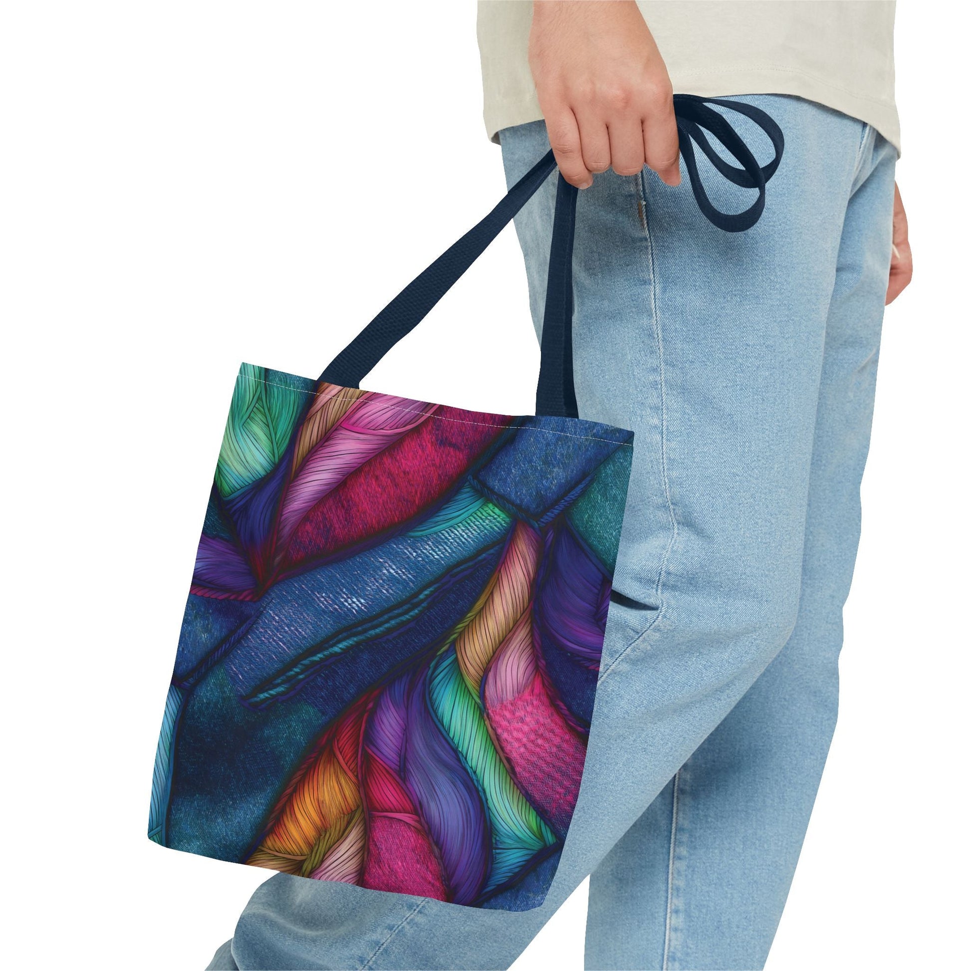 Denim Canvas Bag, Tote Bag Denim Printify