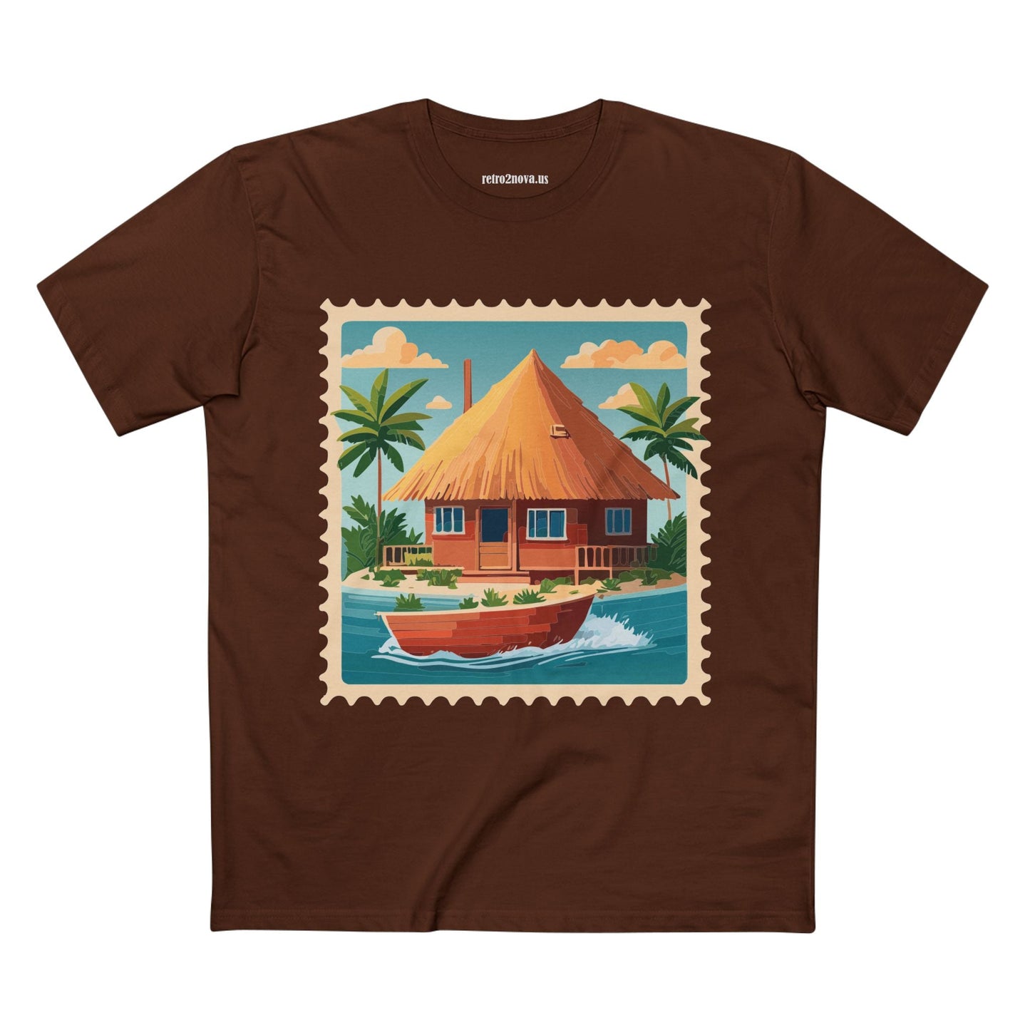 Stamp Shirt Postage Stamp Art Tee Unisex Original Art Design Premium Cotton By Retro2Nova