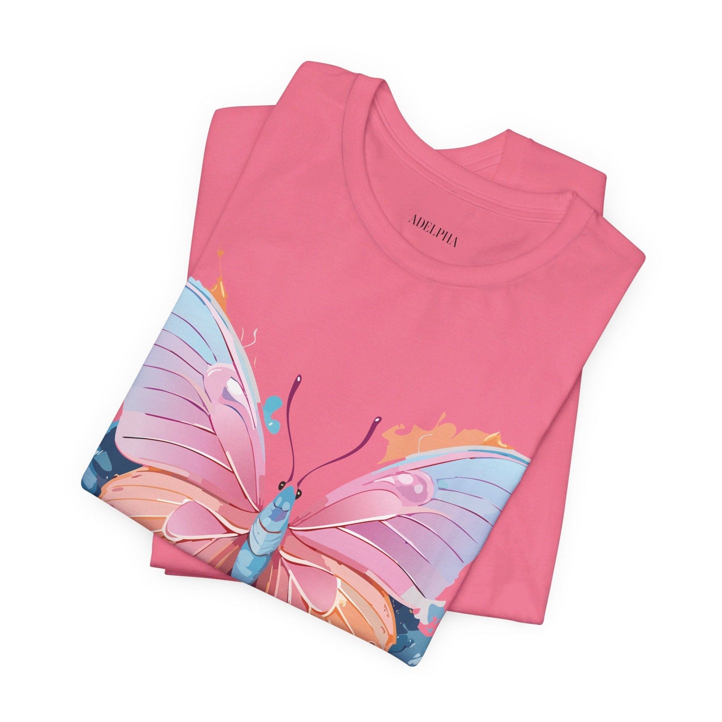 Butterfly Graphic Tee Unisex Short Sleeve Adelpha Vintage Art Shirt