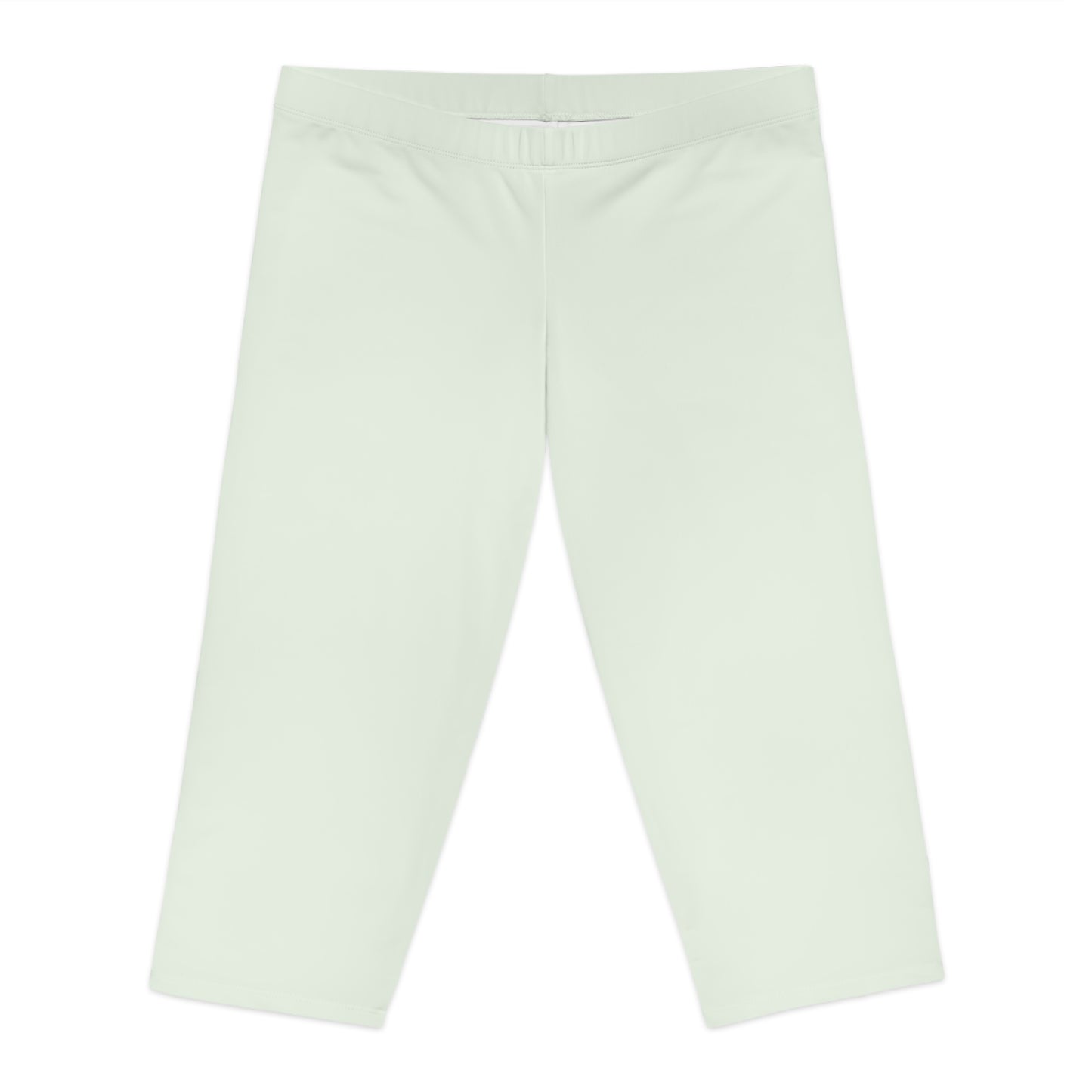 Green Color Capri Leggings, Green Capri Leggings 8