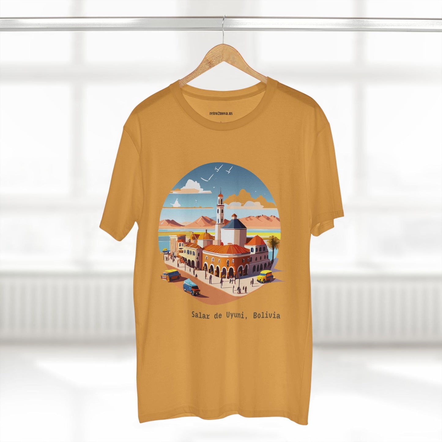 Bolivia Travel Shirt Unisex Premium Cotton Staple Tee With Original Retro2Nova Art Design