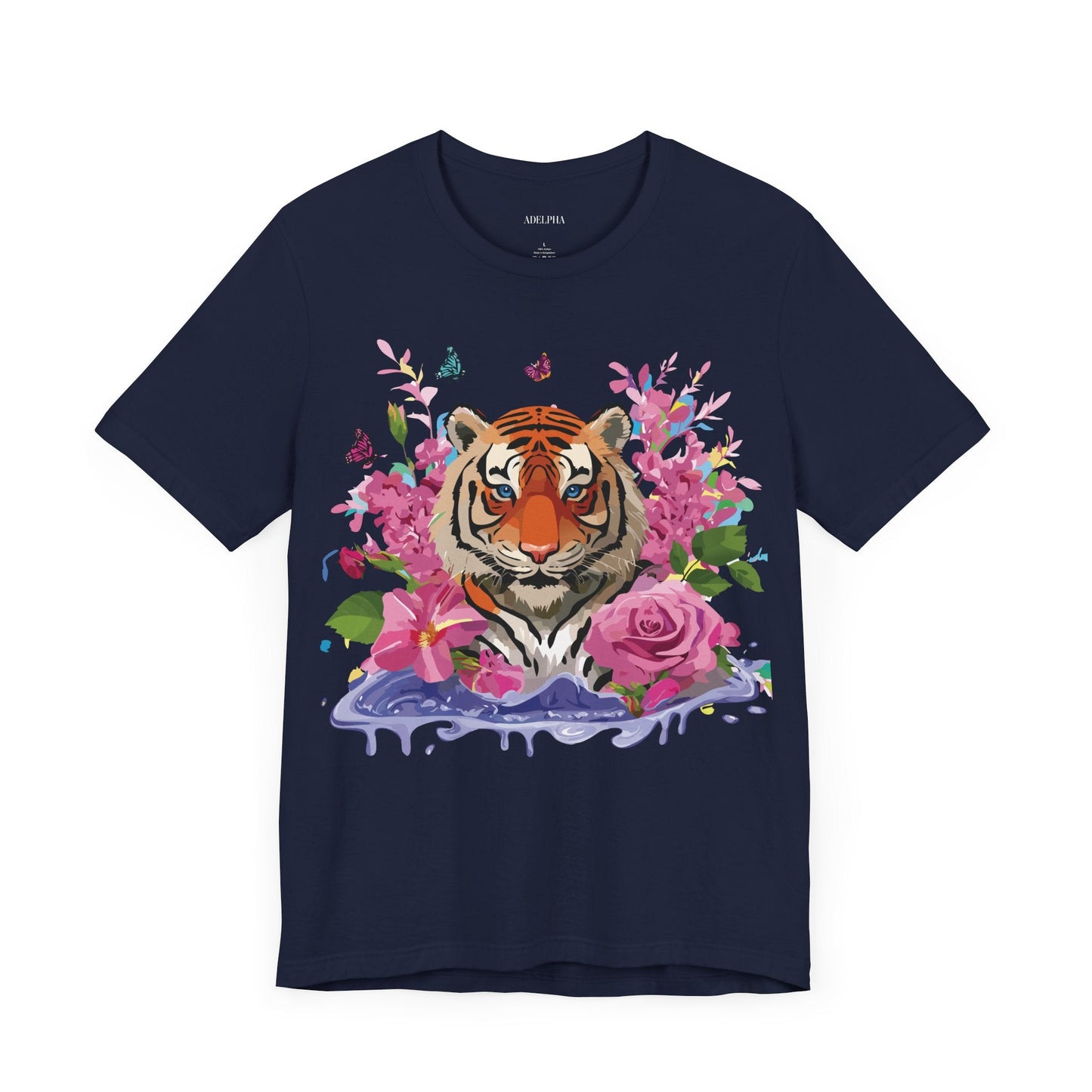 Tiger Graphic Unisex 100 Cotton Vintage Art with Animal Tee 11