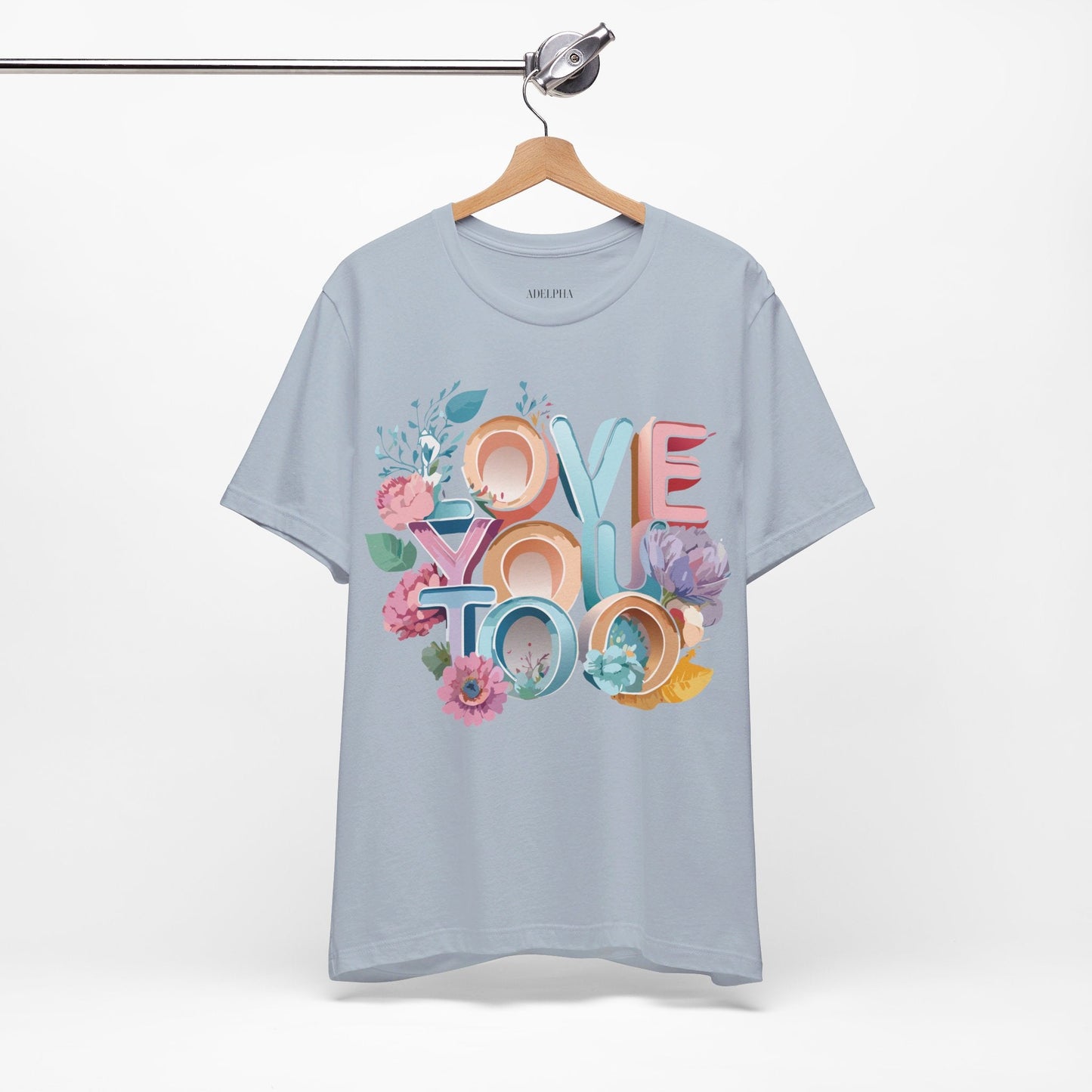 Valentine Day Graphic Unisex 100 Cotton Vintage Artwork with Love and Flower Design Tee 39