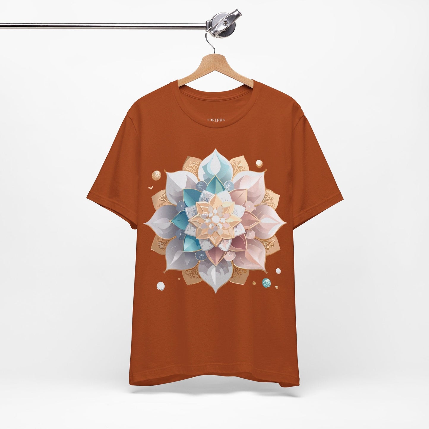 Mandala Graphic Unisex 100 Cotton Vintage Floral Artwork Tee 3