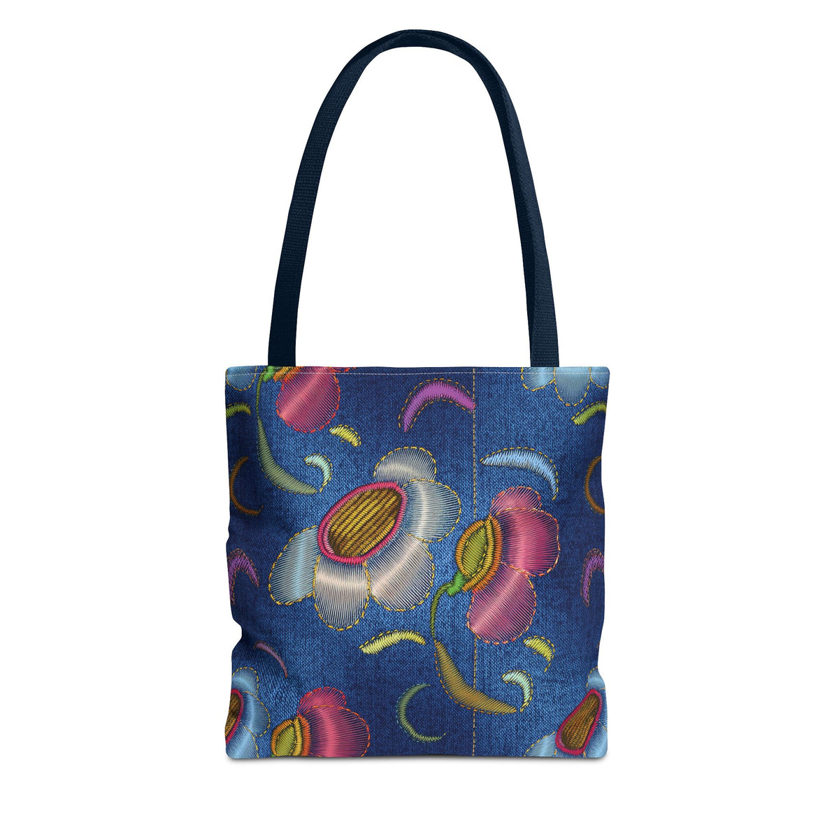 Denim Fabric Imitation Print Unisex Canvas Bag Poly Spun 3 Sizes Tote Bag 165
