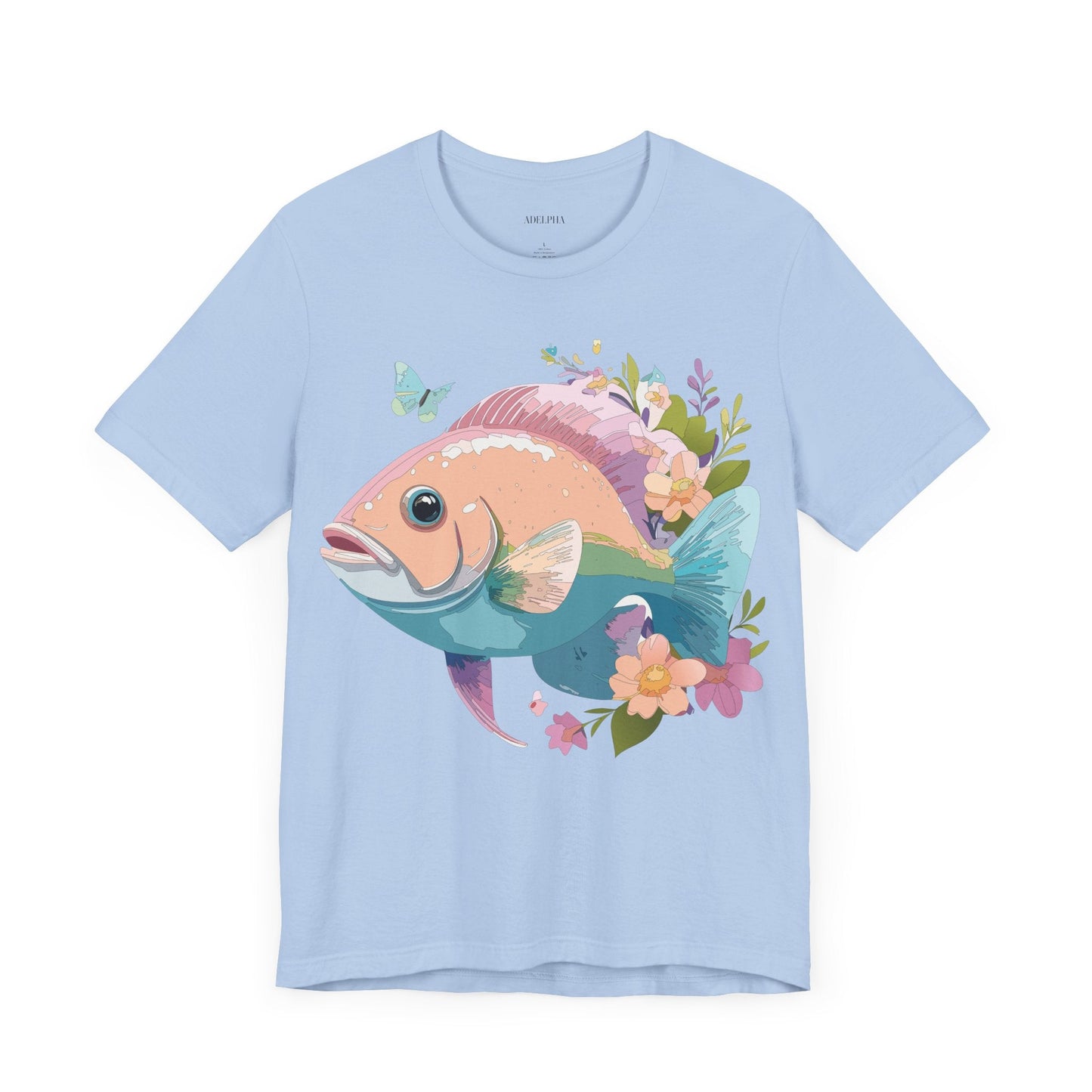 Fish Graphic Unisex 100 Cotton Vintage Artwork Tee 1