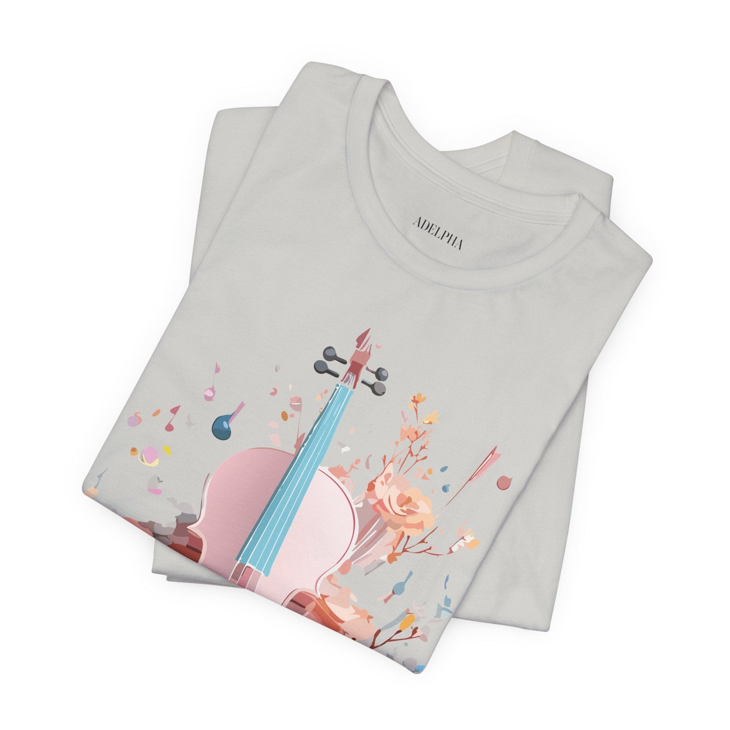 Music Graphic Unisex 100 Cotton Vintage Art with Musical Elements Tee 12