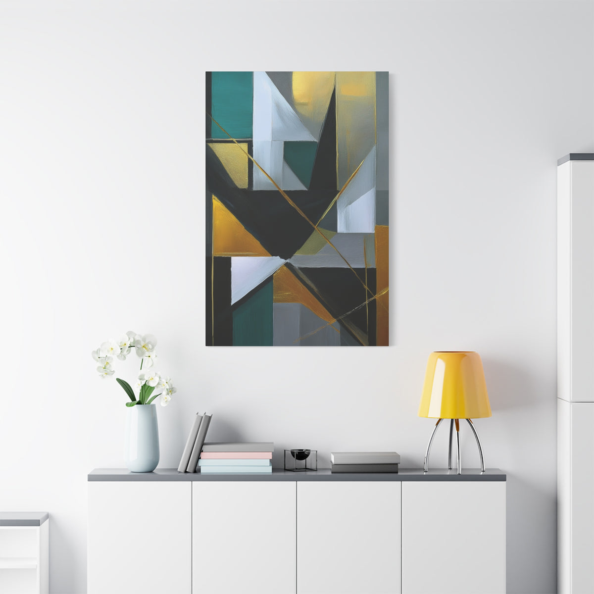 Abstract Geometric Painting Print Canvas 20x24,20x30,24x30 24x32,24x36,30x40 32x48,36x48,40x60 Pine-Wood Inner Frame ABS-77