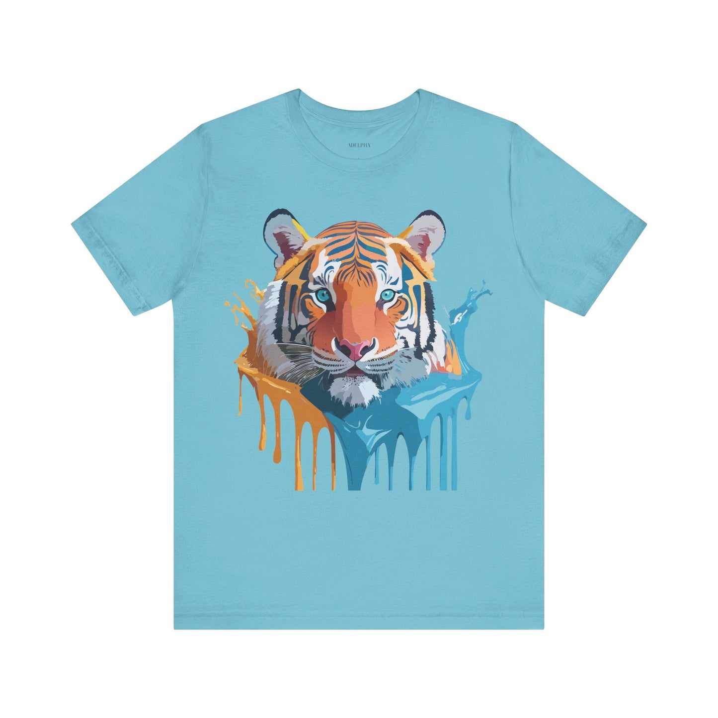 Tiger Graphic Tee Adelpha Unisex Short Sleeve Vintage Inspired Shirt For Casual Wear