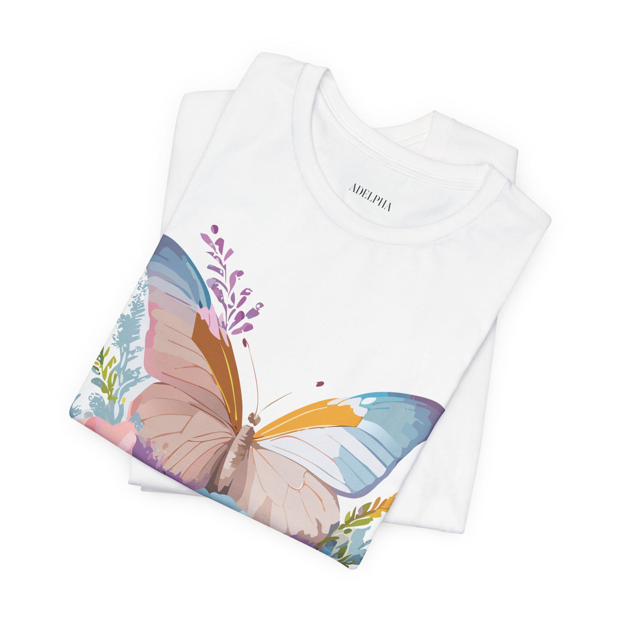 Butterfly Graphic Unisex Cotton Bella+Canvas Tee with Art Design n36