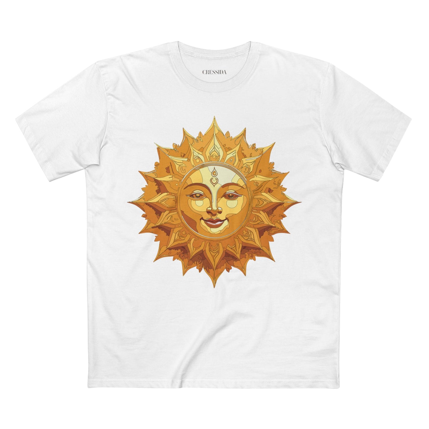 Gold Sun Graphic Unisex 100 Cotton T-Shirt with Golden Art Design 21