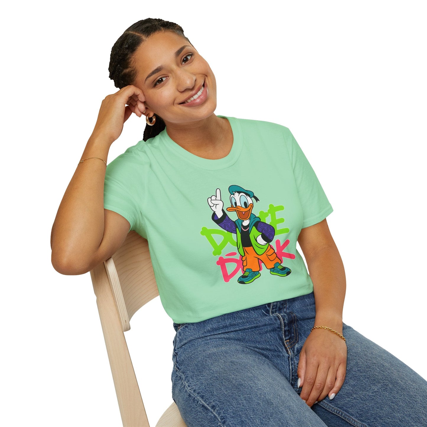 Unisex Cartoon T Shirt Animation Graphic Tee Funny Animals Softstyle 100 Percent Ring Spun Cotton