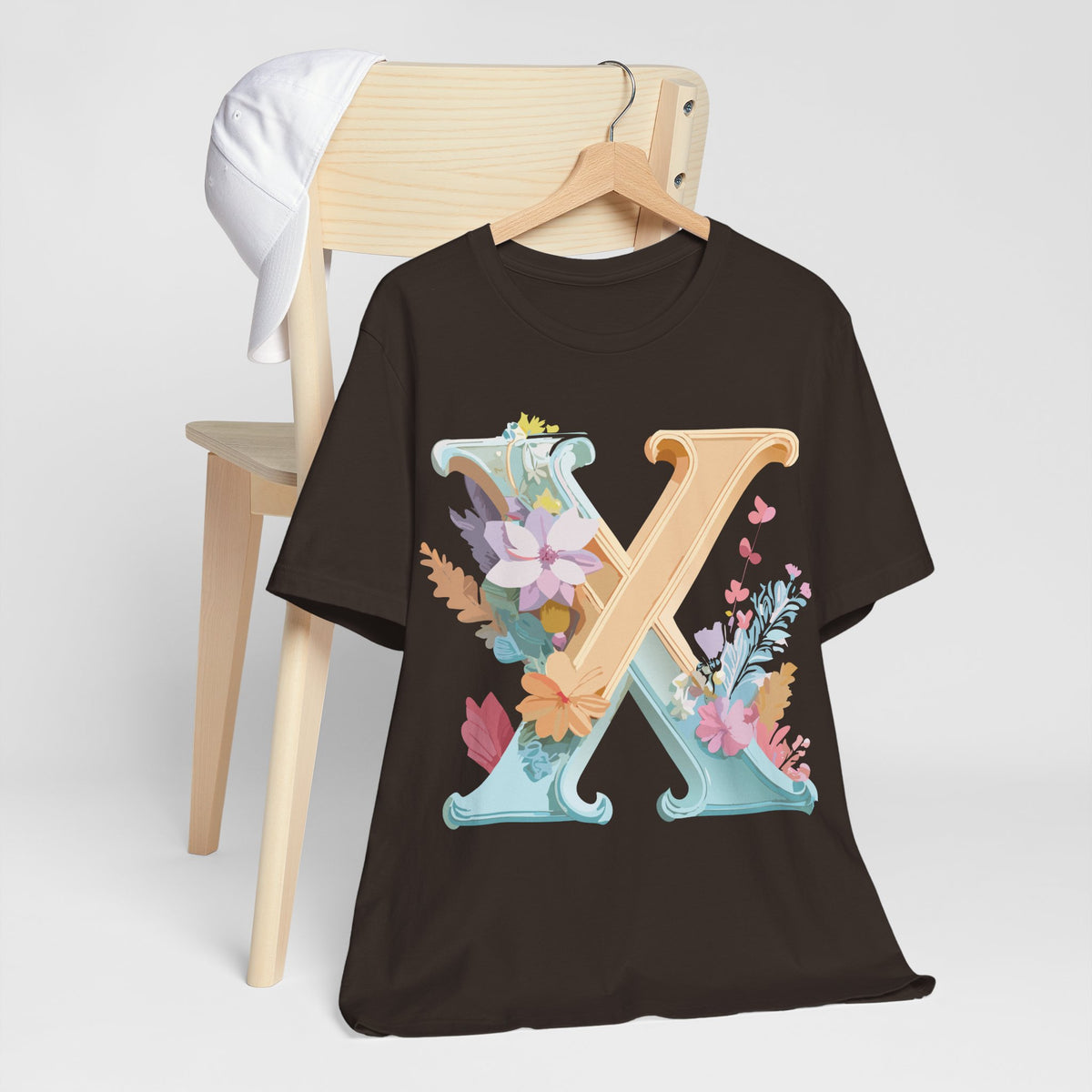 Letter X Graphic Unisex Cotton Bella+Canvas Tee with Art Letter Design