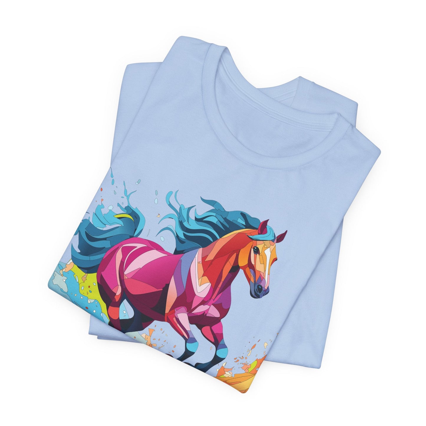 Unisex Animal Tee Shirt With Wild Animals Art Design Short Sleeve Casual Wear Everyday
