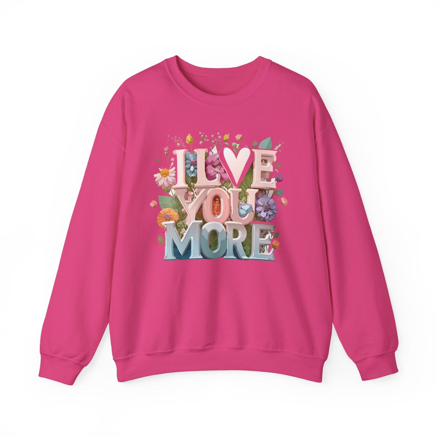 Floral Love Sweatshirt Unisex Crewneck Valentine Day Floral Print Cozy Winter Wear