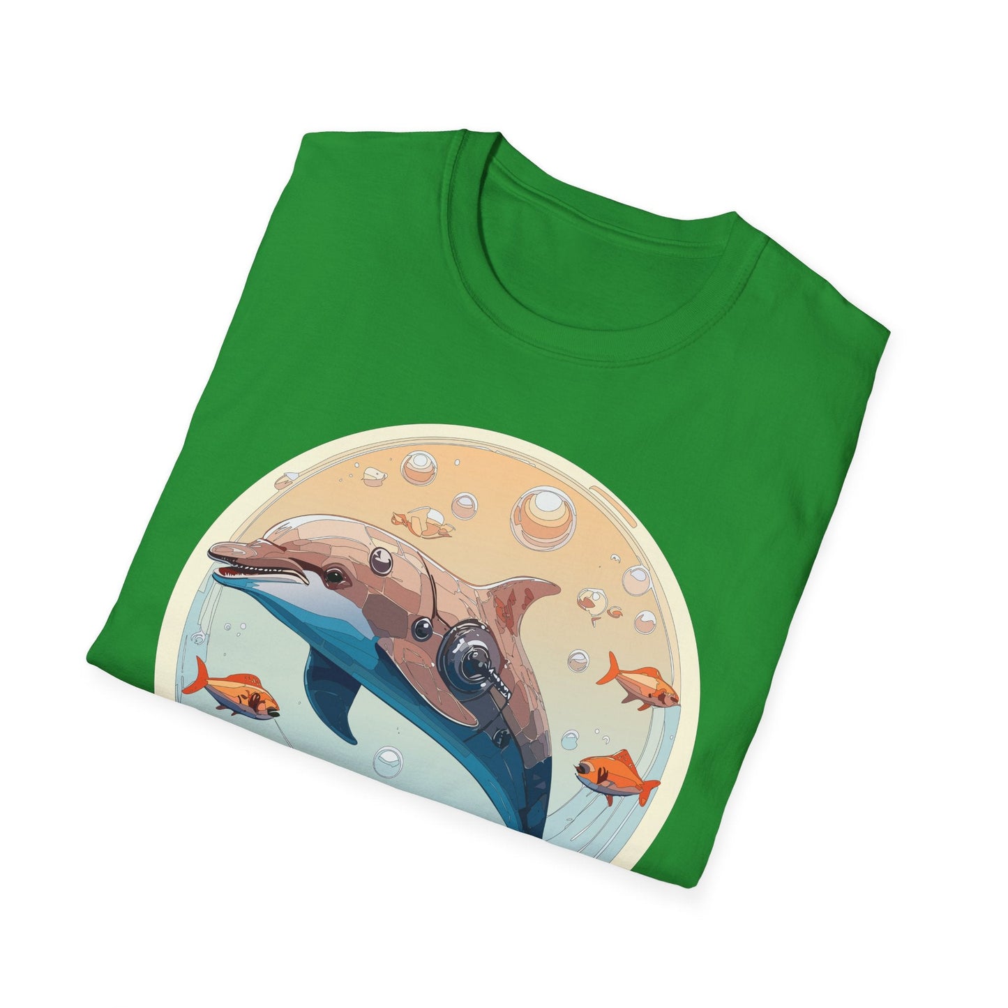 Dolphin Shirt Unisex Softstyle Tee 100 Percent Ring Spun Cotton Breathable Gildan 64000