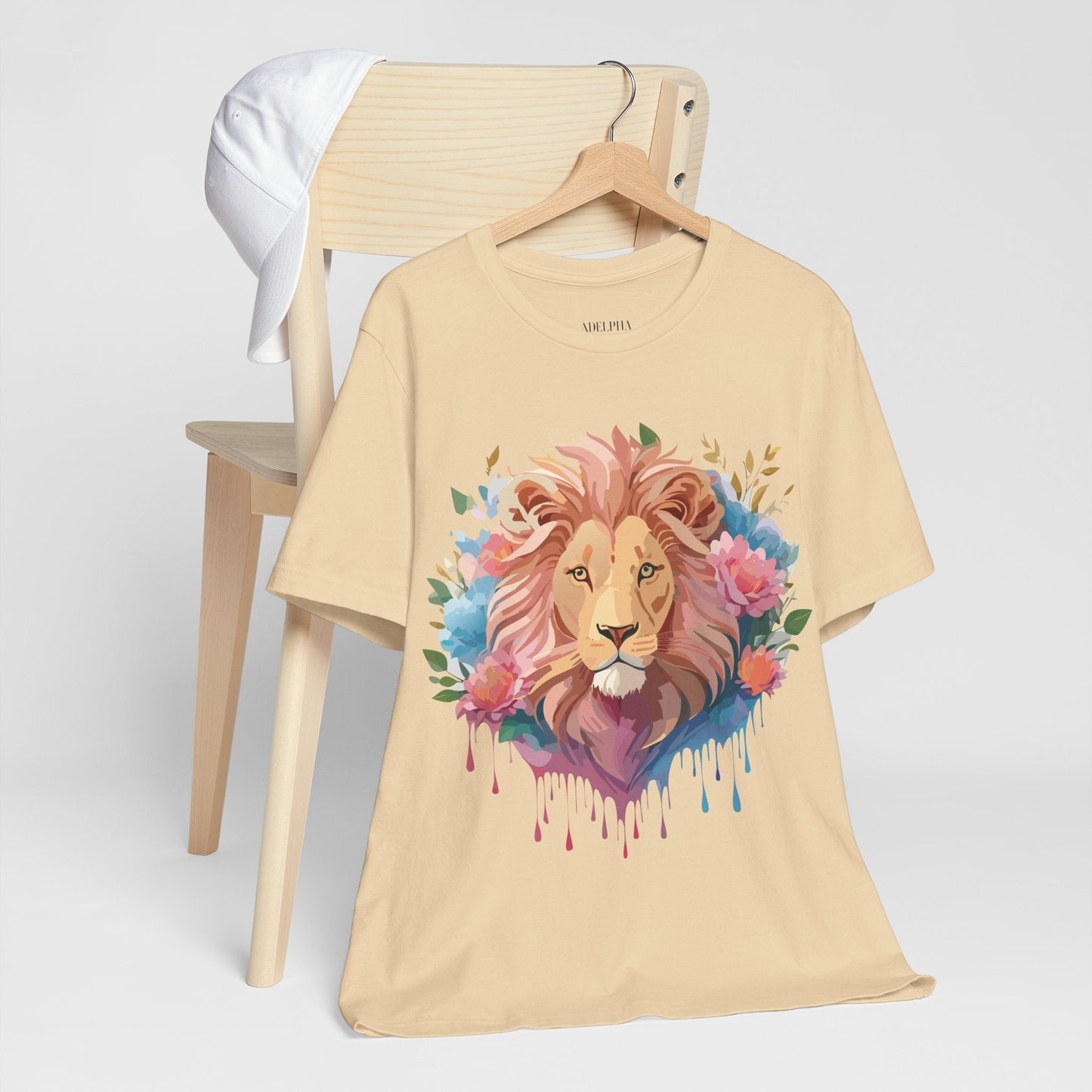 Lion Graphic T Shirt Unisex Short Sleeve Tee Vintage Inspired Adelpha Artwork Apparel