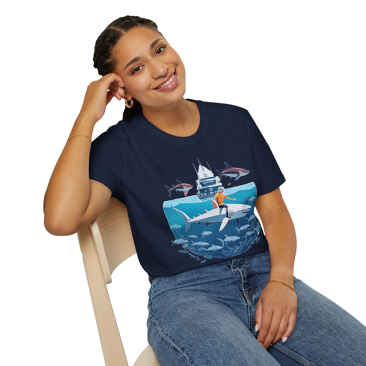 Ocean Graphic Unisex Softstyle Cotton Tee 3