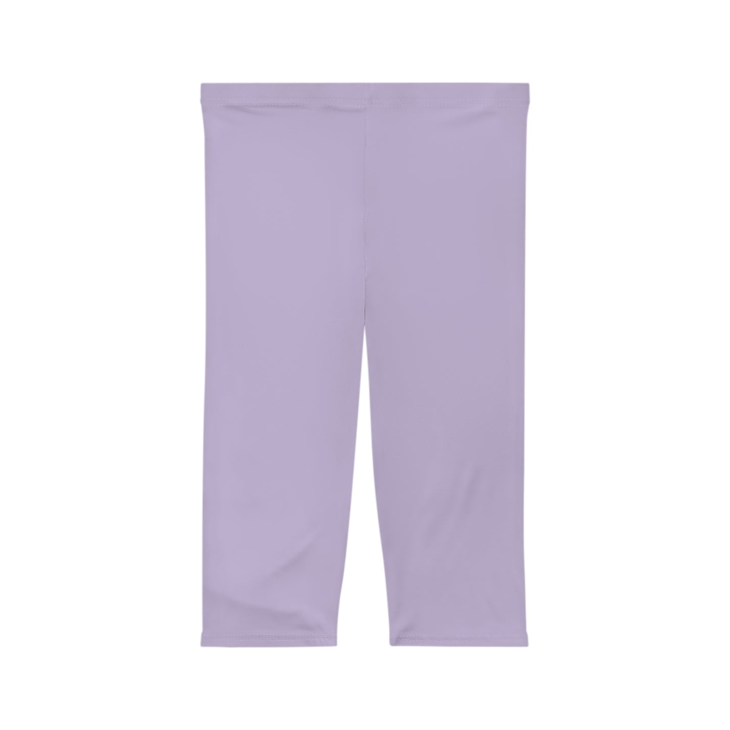 Pale Lilac Color Women's Brushed Suede Poly Span Casual Capri Leggings XS-2XL