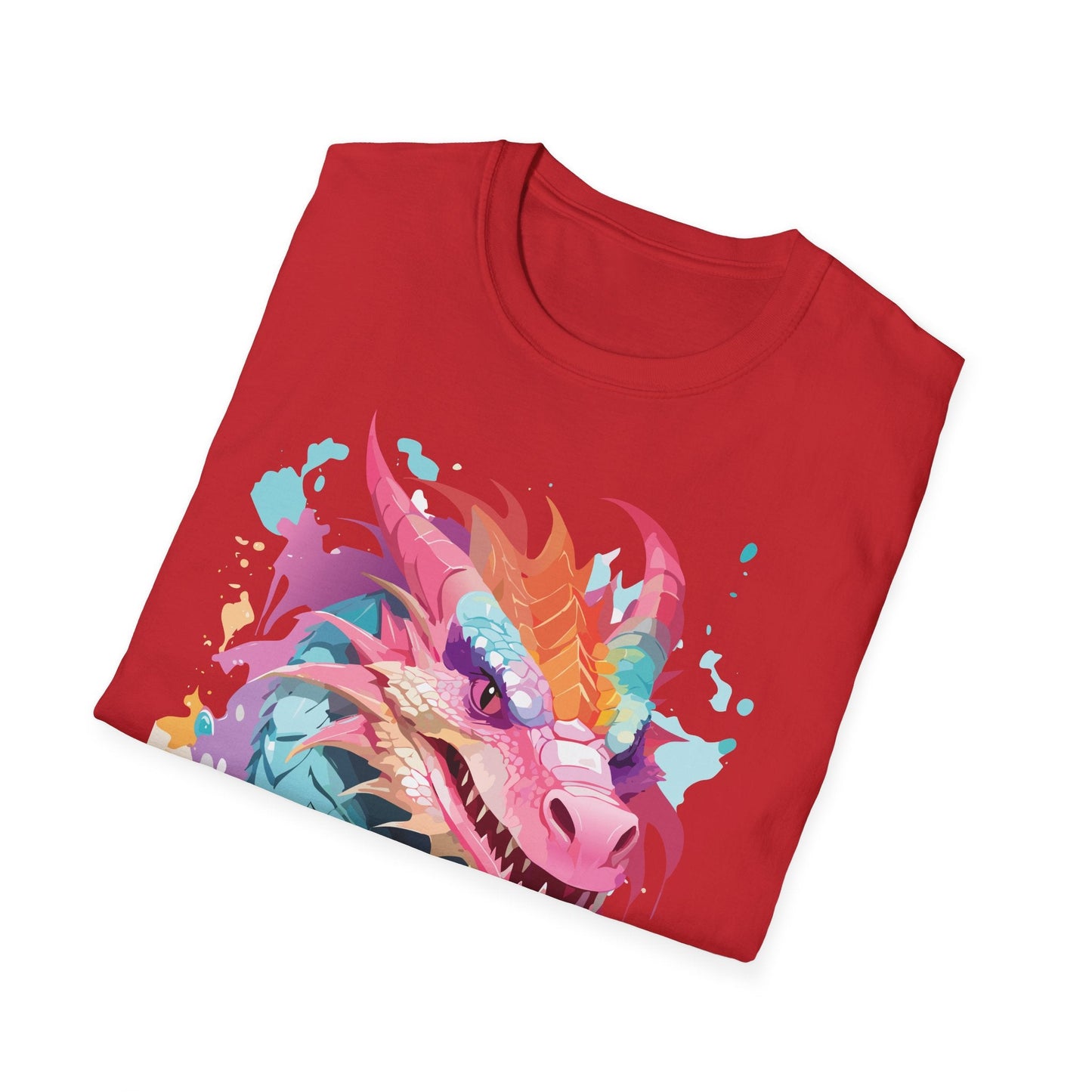 Dragon Graphic Unisex Cotton Softstyle Art Design Tee With Animals 22