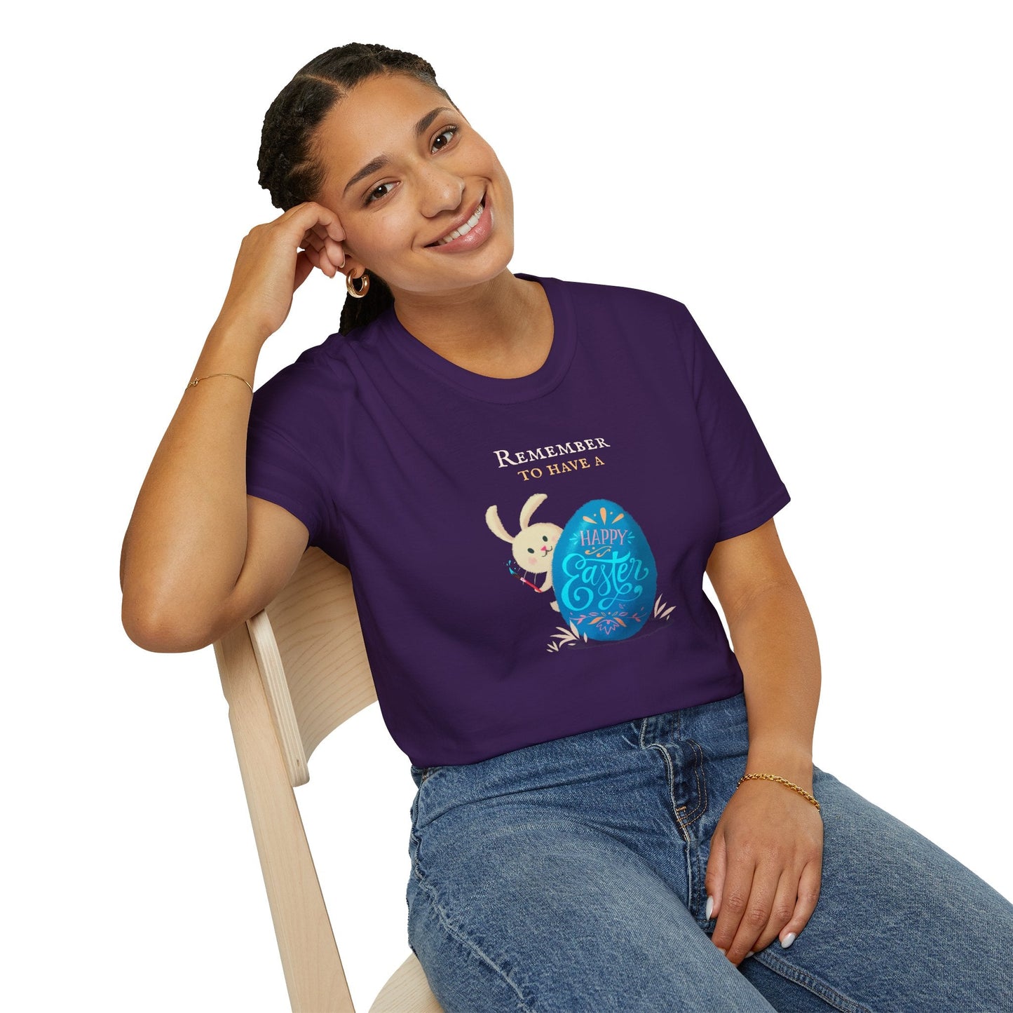 Easter Bunny Egg T Shirt Unisex Softstyle Tee With Easter Signature Prints And Design