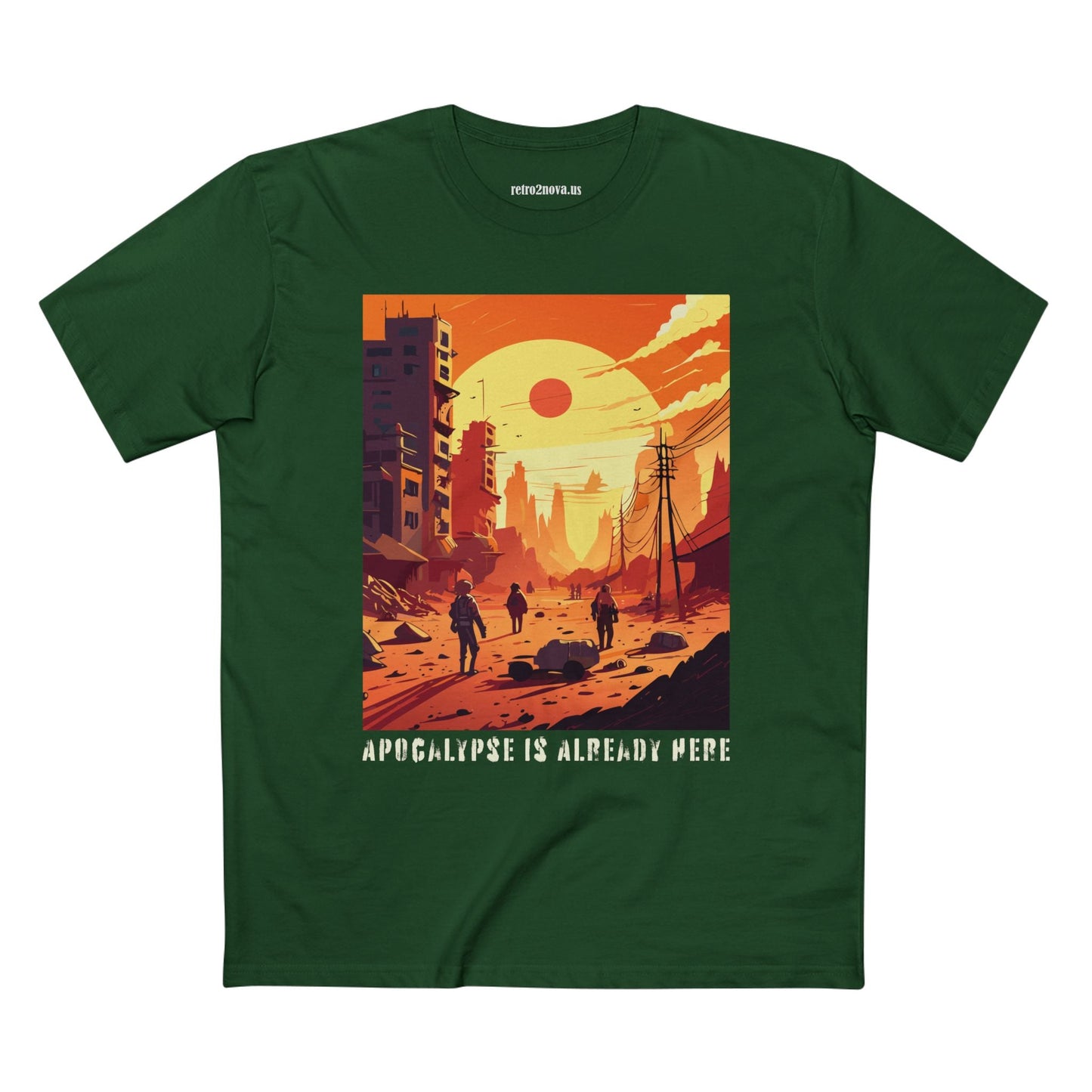 Cataclysm Doomsday Unisex Premium Cotton Tee With Original Art Design From Retro2Nova Collection