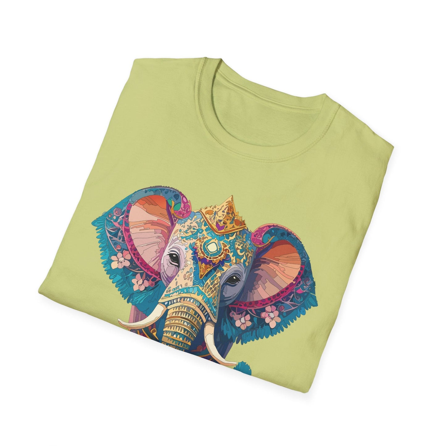 Elephant Shirt Unisex Animal Tee Softstyle 100 Percent Ring Spun Cotton Gildan 64000