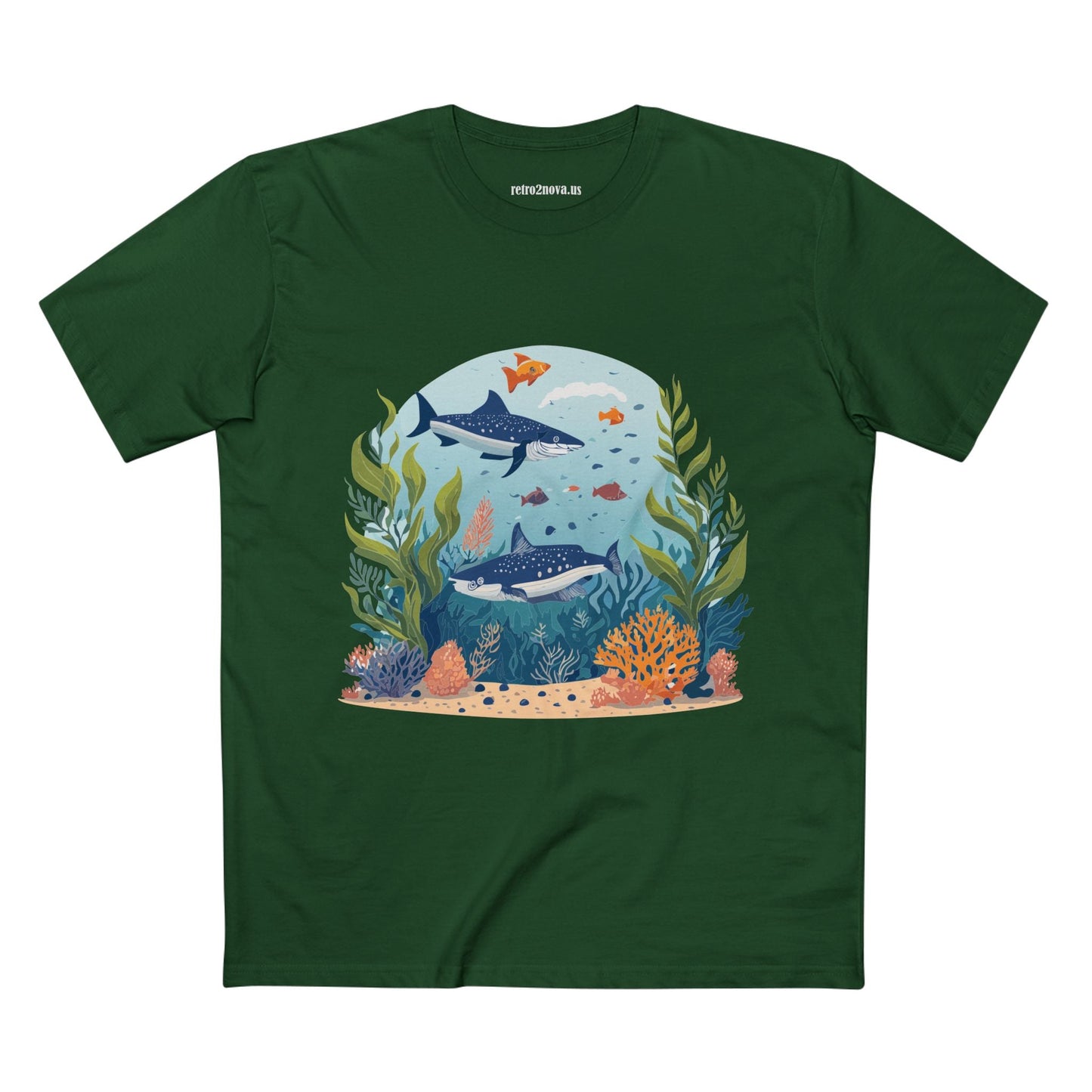 Ocean Shirt Ocean Pacific Inspired Tee OP 5 Unisex Premium Cotton Art Tee Retro2Nova Art Design