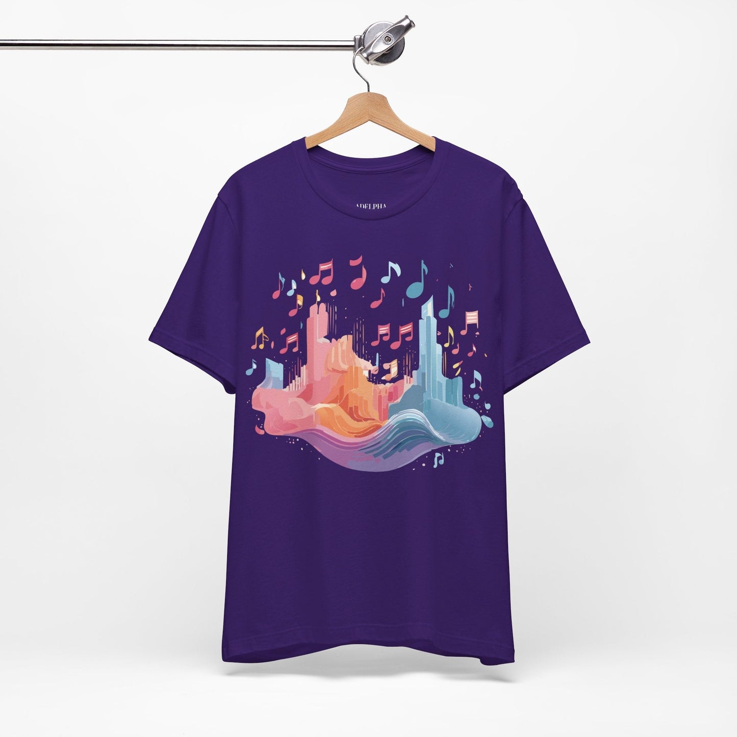 Music Graphic Unisex 100 Cotton Vintage Art with Musical Elements Tee 23