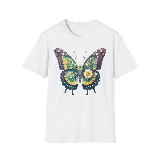 Butterfly Shirt Unisex Monarch Print T Shirt Gildan Softstyle 64000 Lightweight Tee