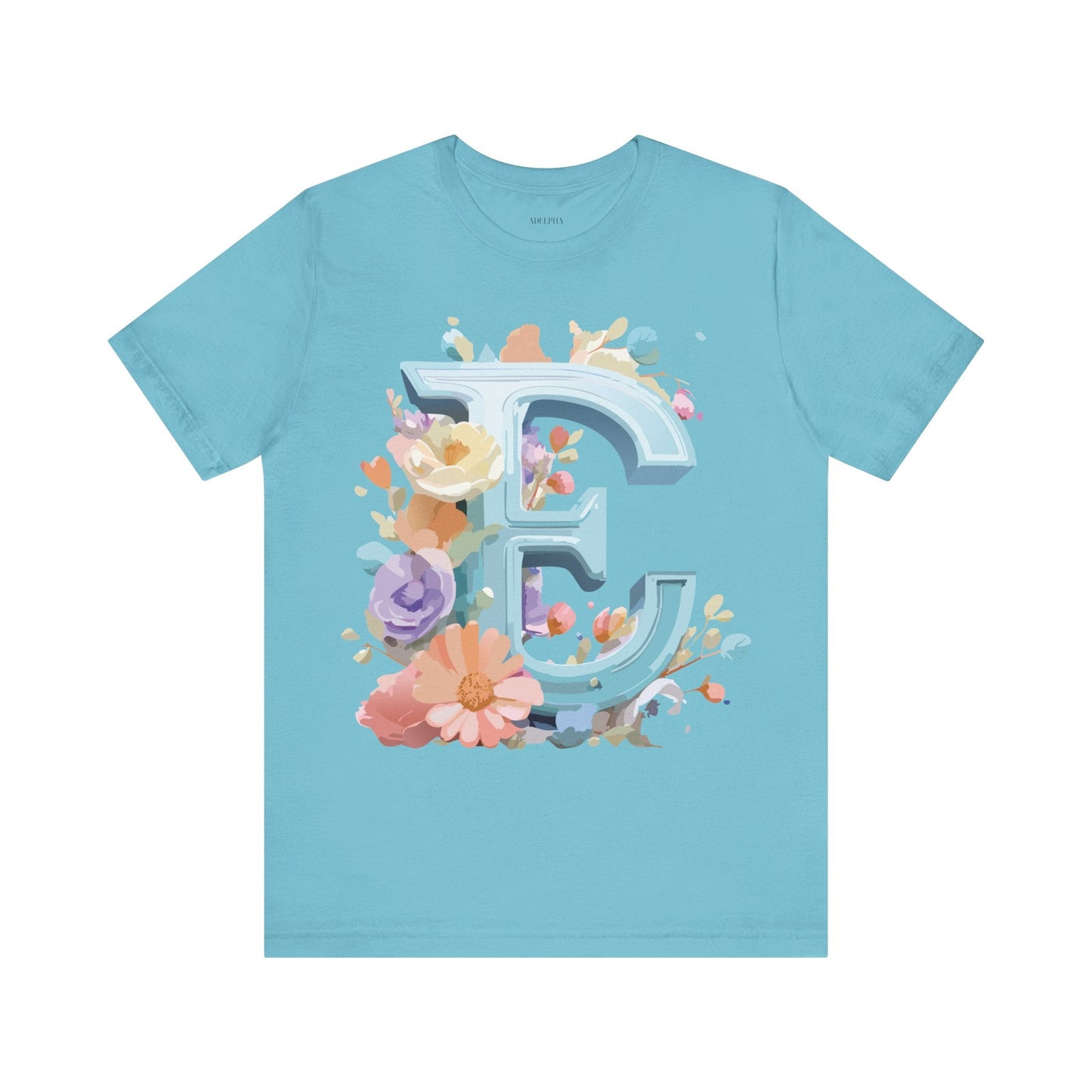 Unisex Letter E  Graphic Tee Featuring Vintage Inspired Artwork Collection