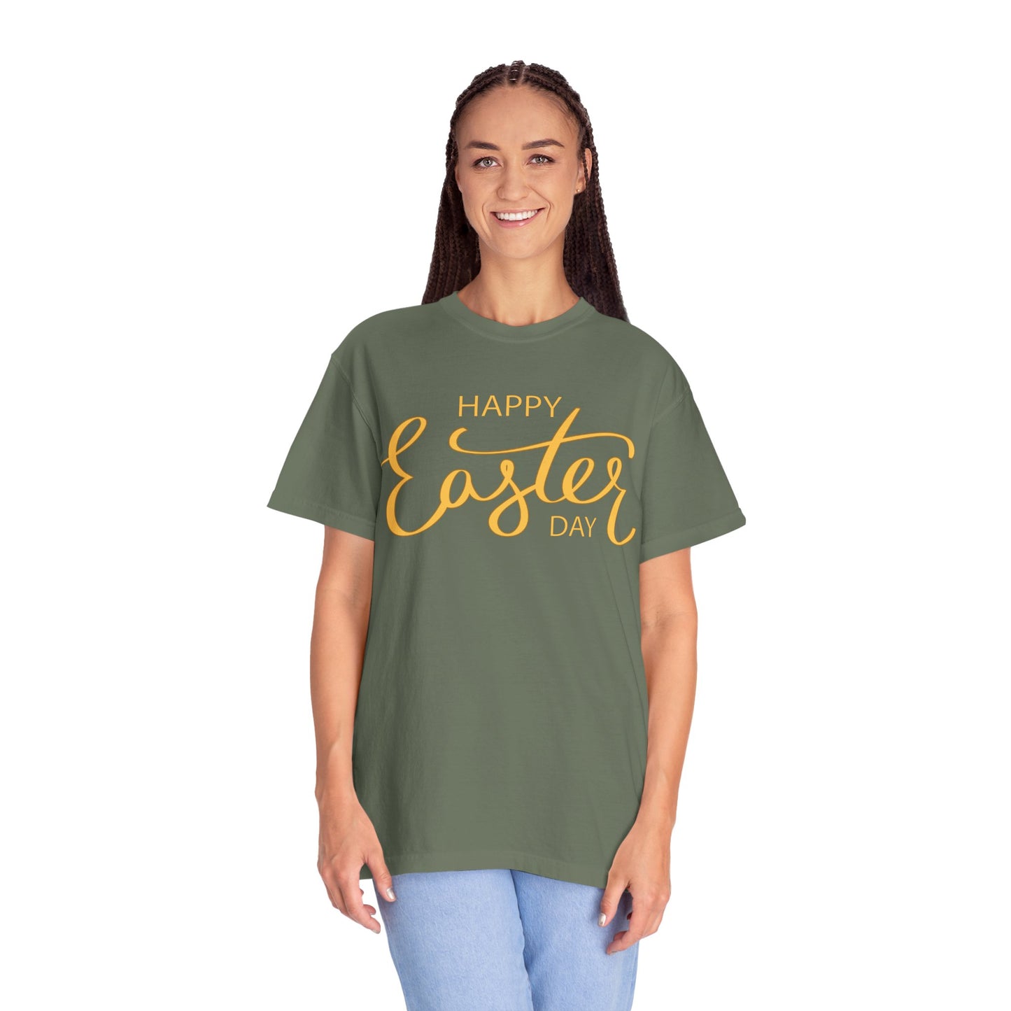 Happy Easter Day T-Shirt, Tee Shirt with Easter Signature, T Shirt with Easter Prints, Tee Shirt with Easter Design