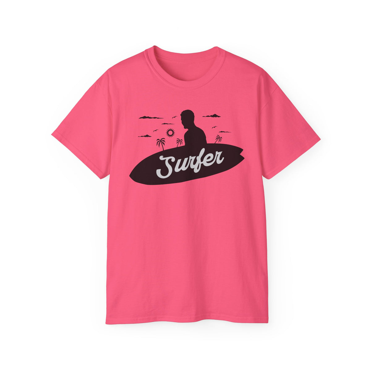 Surfer silhouette surfboard T-Shirt | Beach ocean waves design