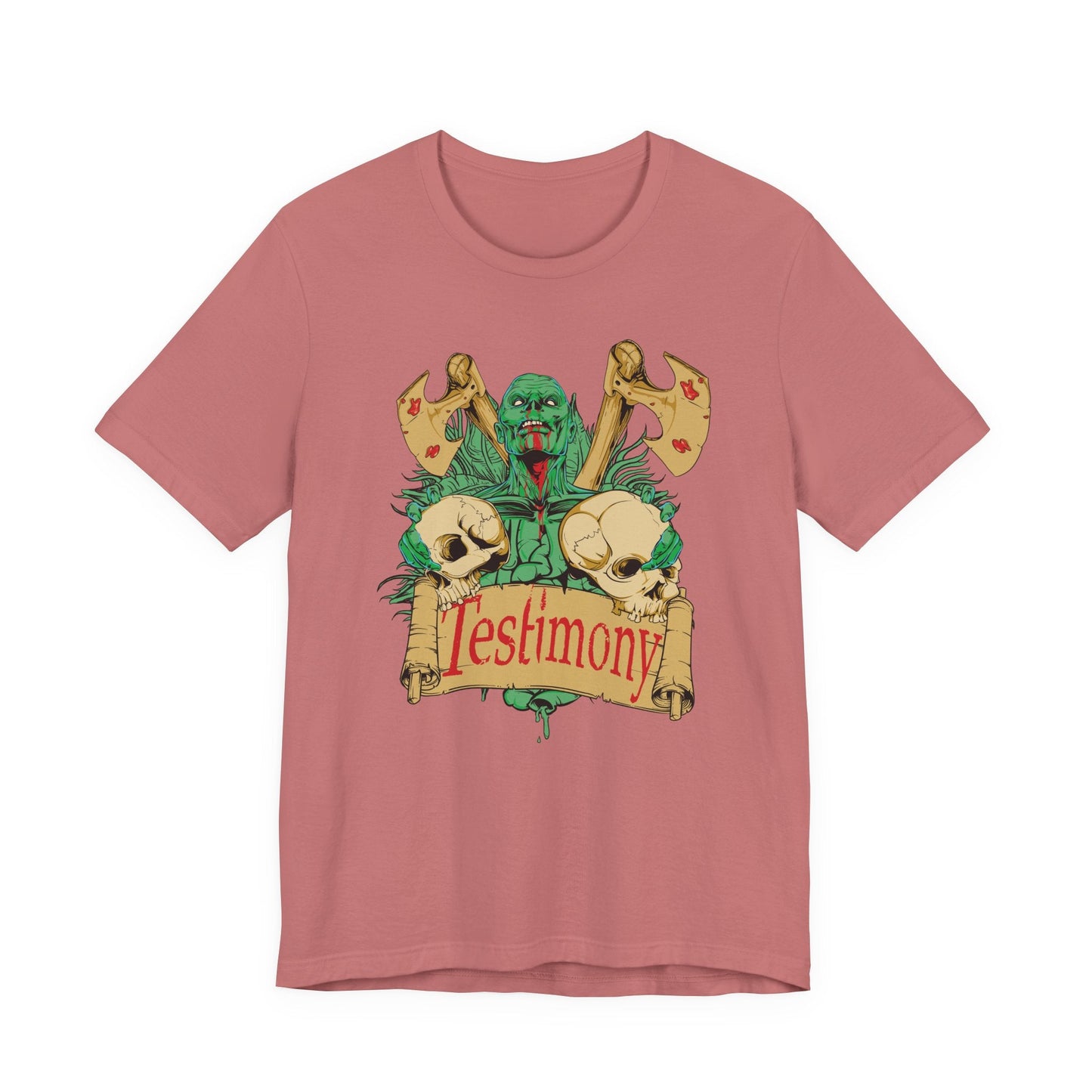 Cthulhu Skull Axes Testimony Tee Lovecraft Horror Mythos Shirt Art-42