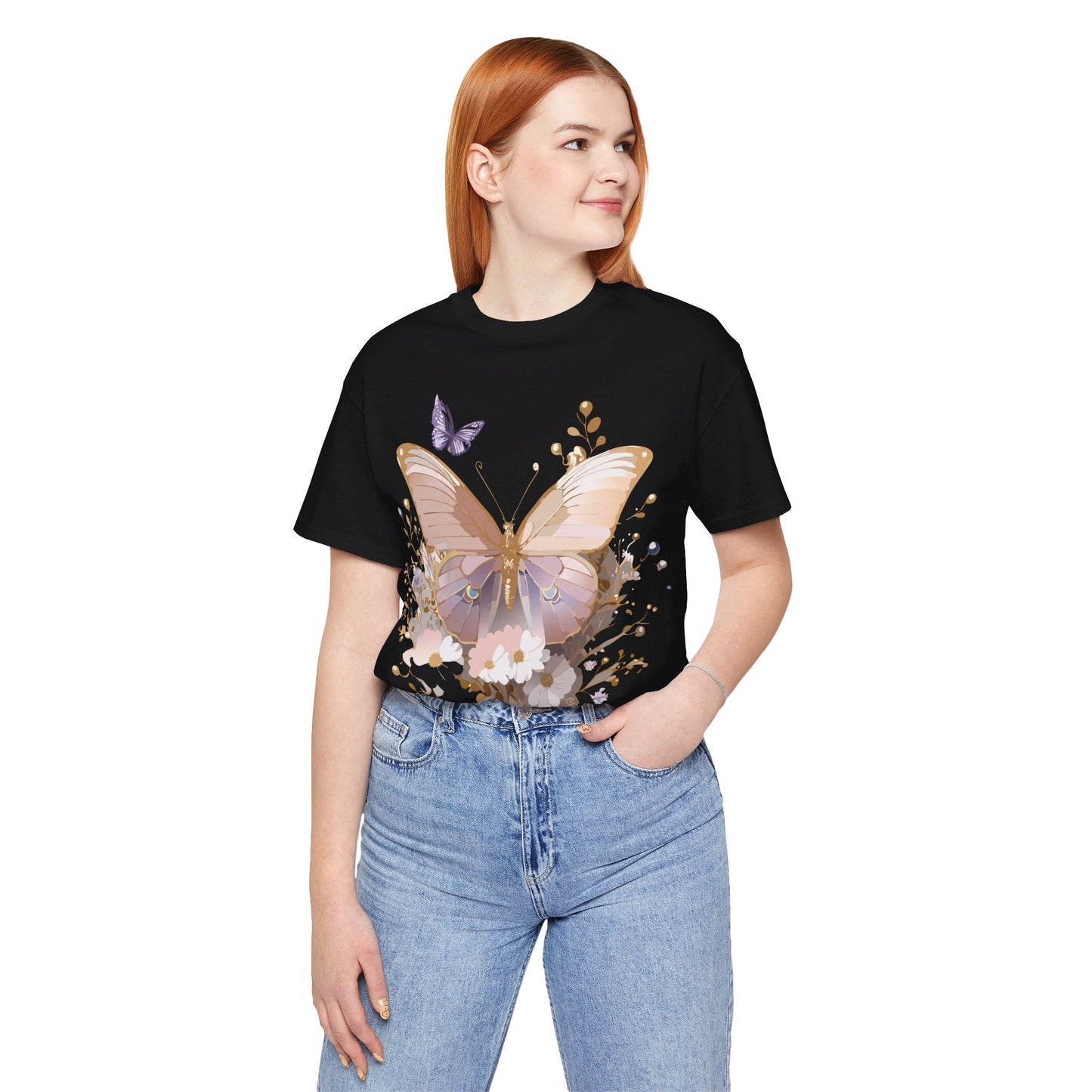 Butterfly Graphic Tee From Adelpha Unisex Short Sleeve Vintage Artwork