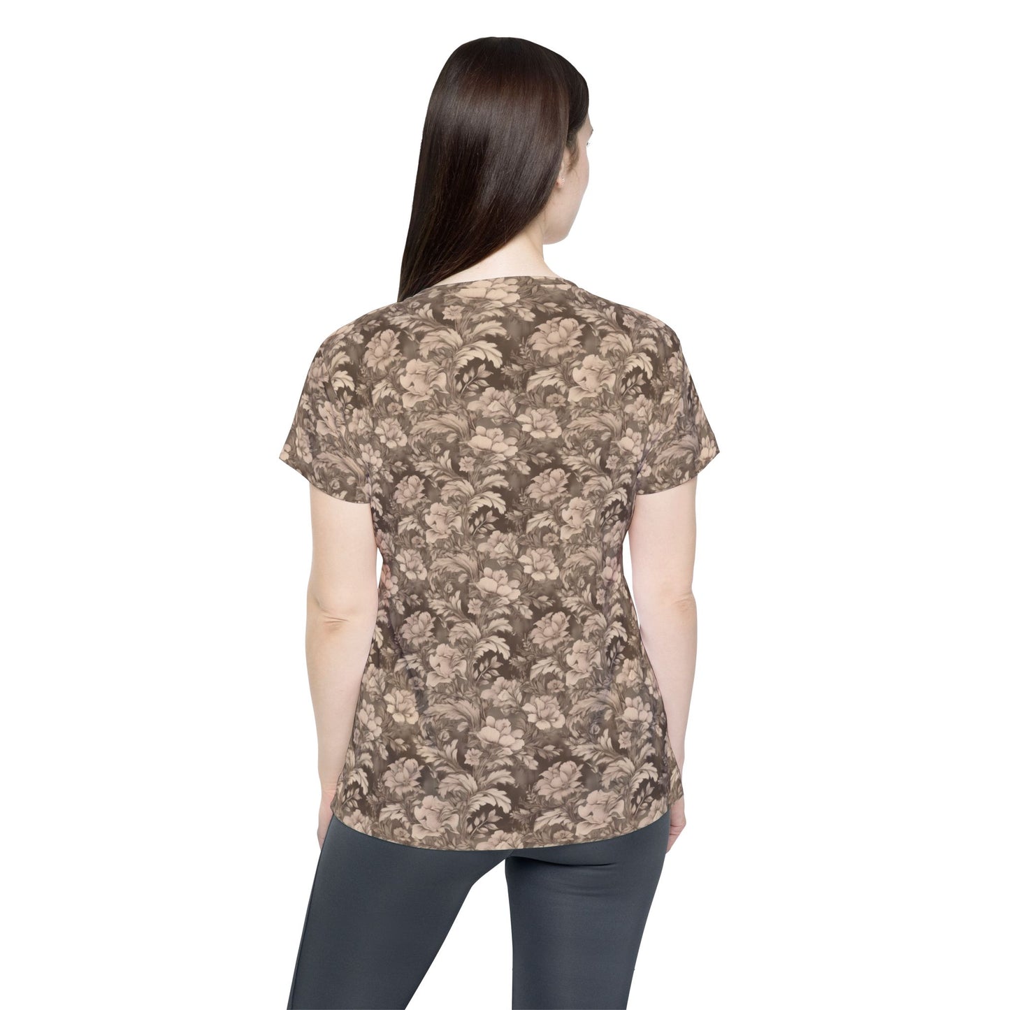 Women Poly T-Shirt with Floral Print