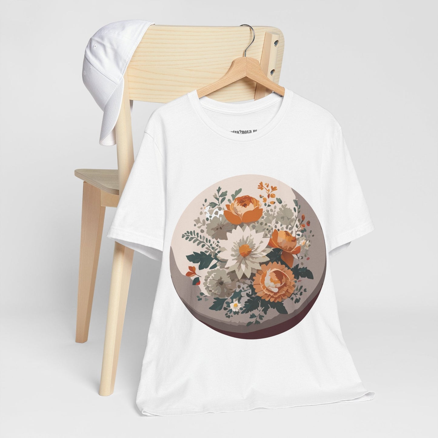 Floral Shirt Unisex Floral Print Jersey Tee Lightweight Breathable From Flowers Collection