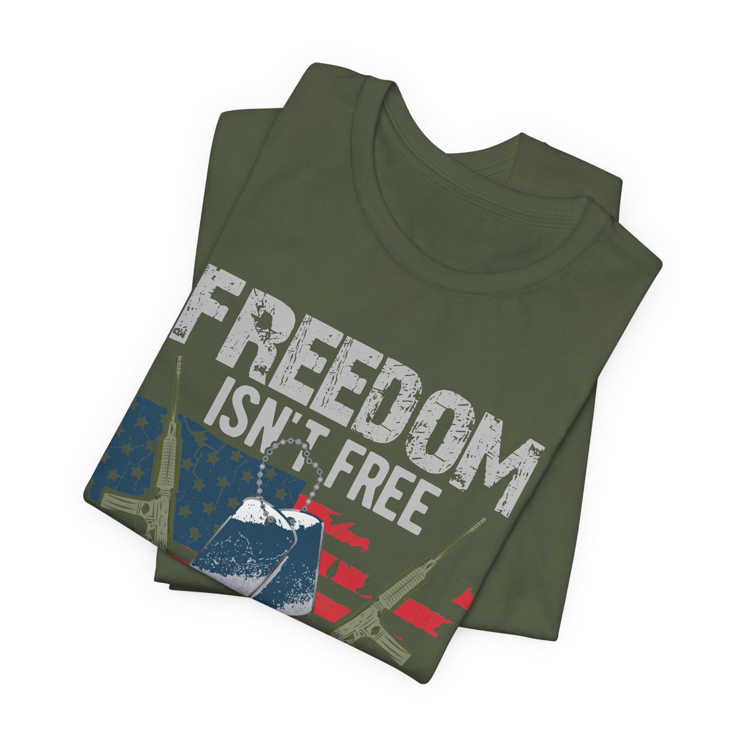 Army Veteran Patriotic Graphic Design Unisex Cotton T-Shirt v20