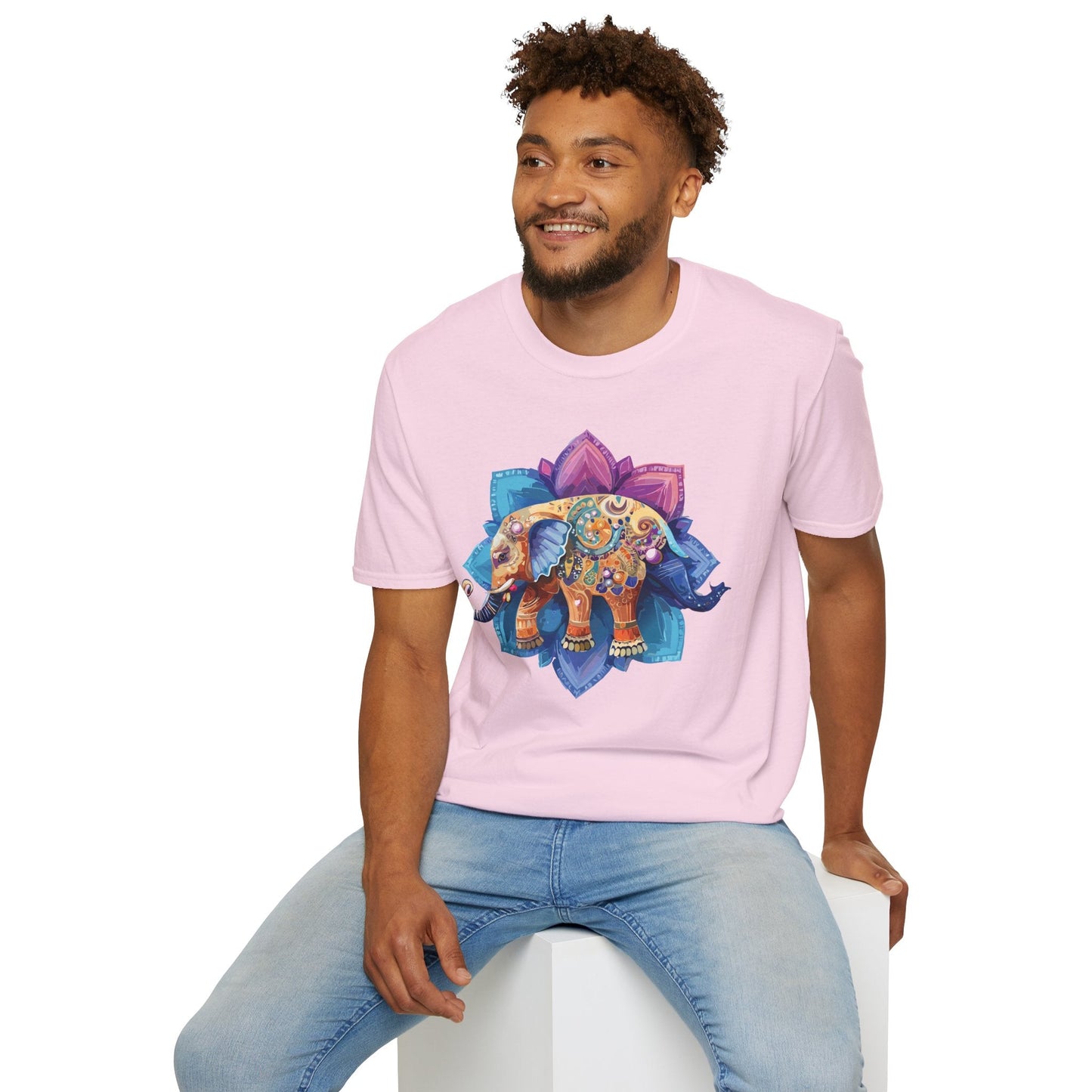 Unisex Elephant T Shirt Softstyle Gildan 64000 Cotton Tee For Animal Lovers And Collectors